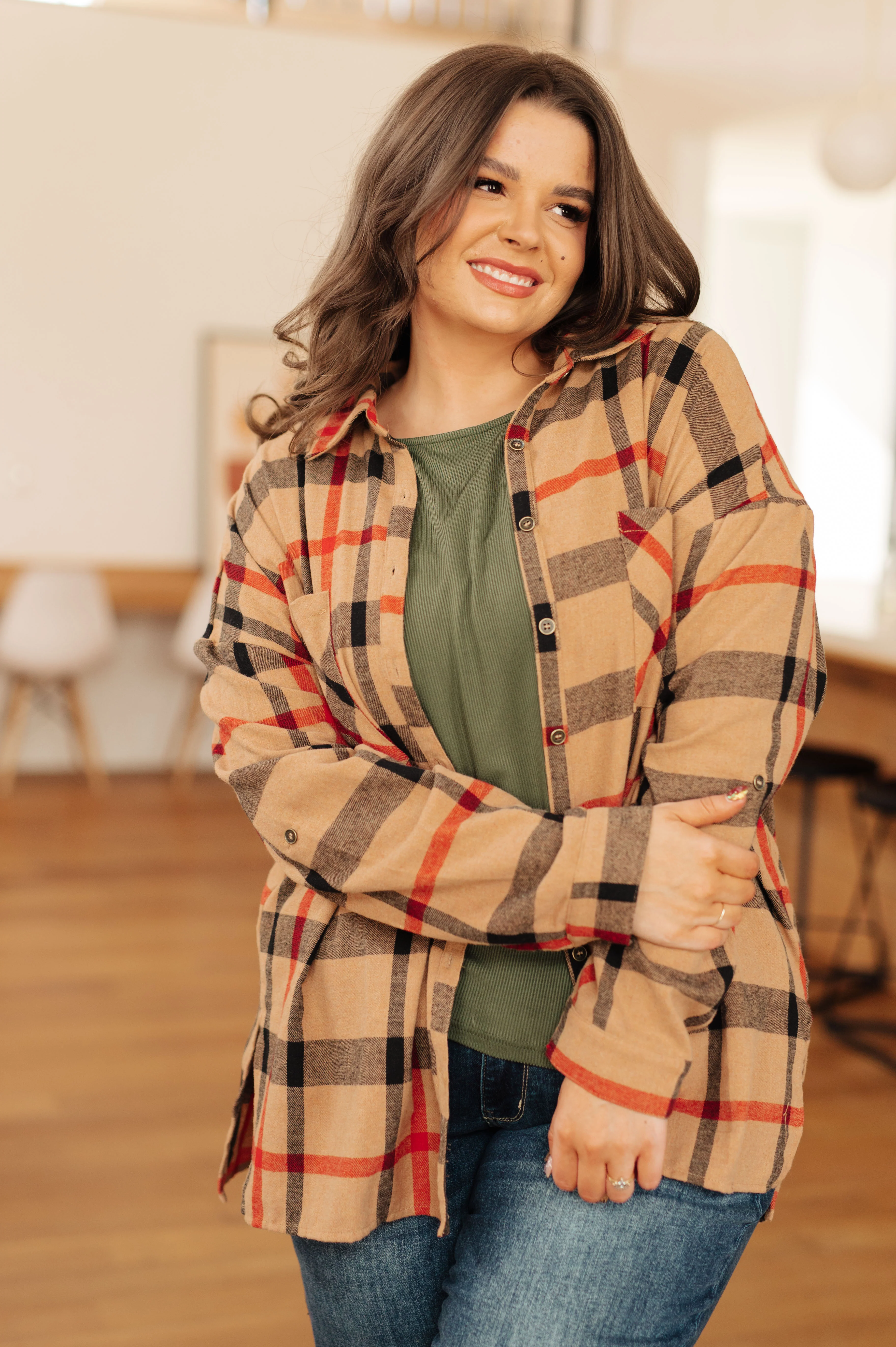 A Day Together Long Sleeve Top in Olive - 12/20/2022 - Image 3