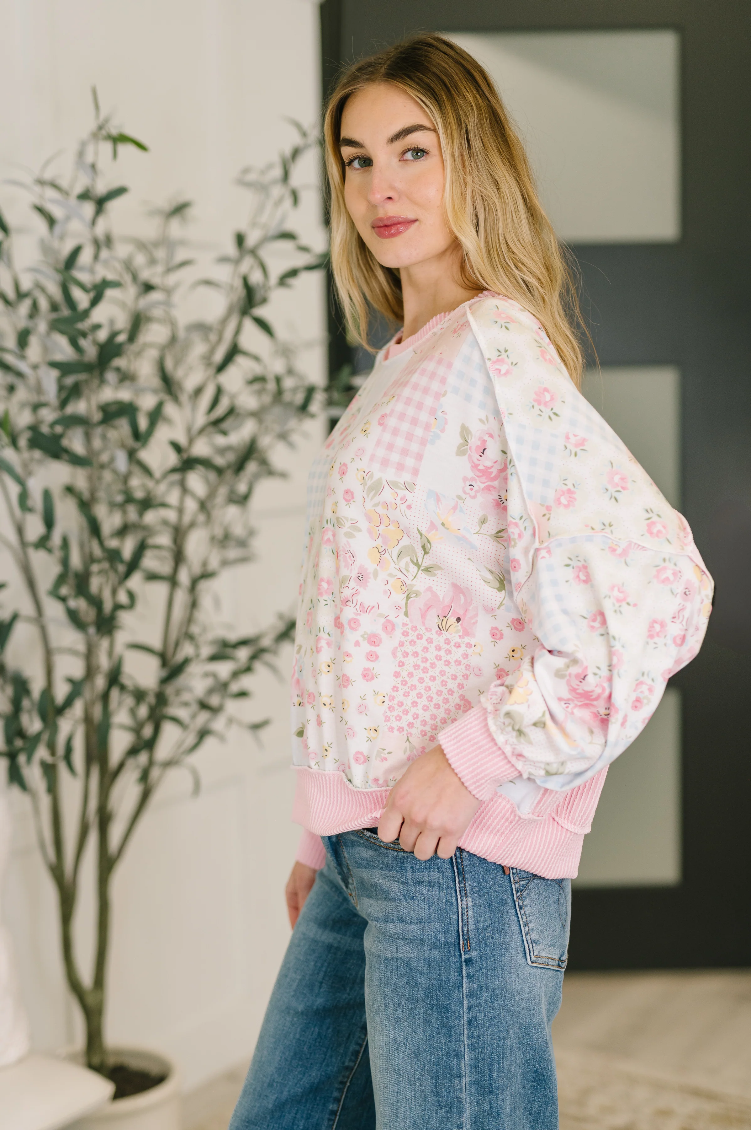 A Little Bias Printed Patchwork Top - 2/13/2026 NEW - Image 4