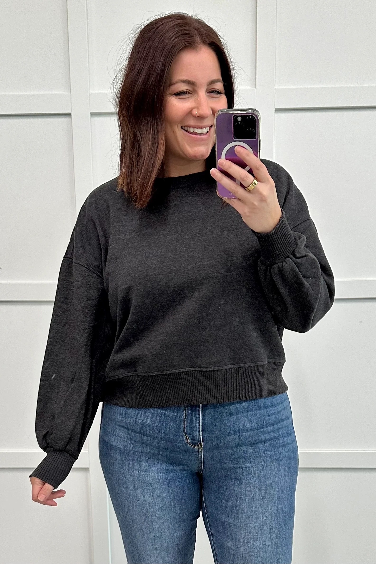 Acid Wash Oversized Pullover in Ash Black - 10/18/2023 - Image 5