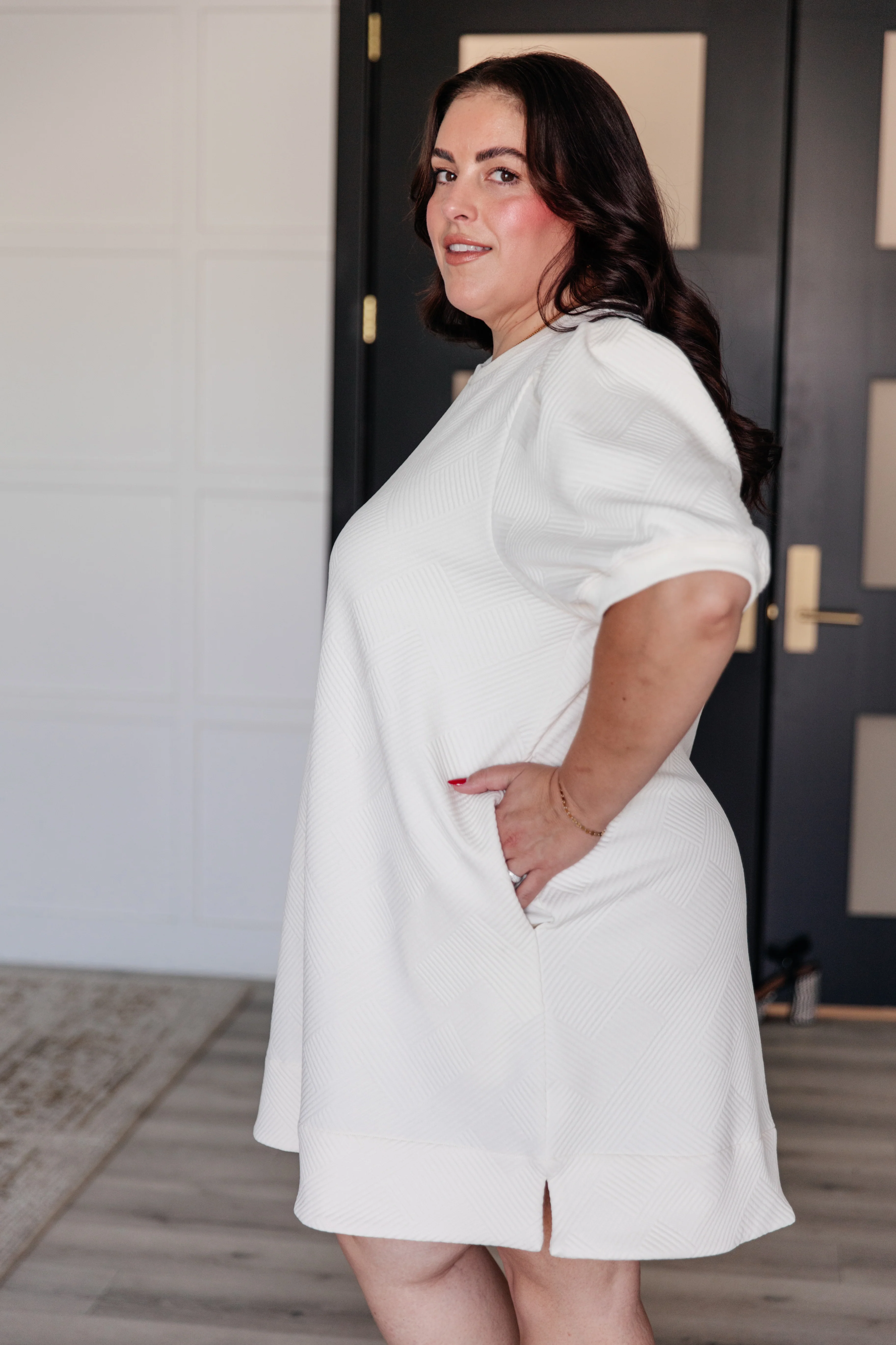 Across Town Puff Sleeve Quilted Dress - 5/30/2024 - Image 4