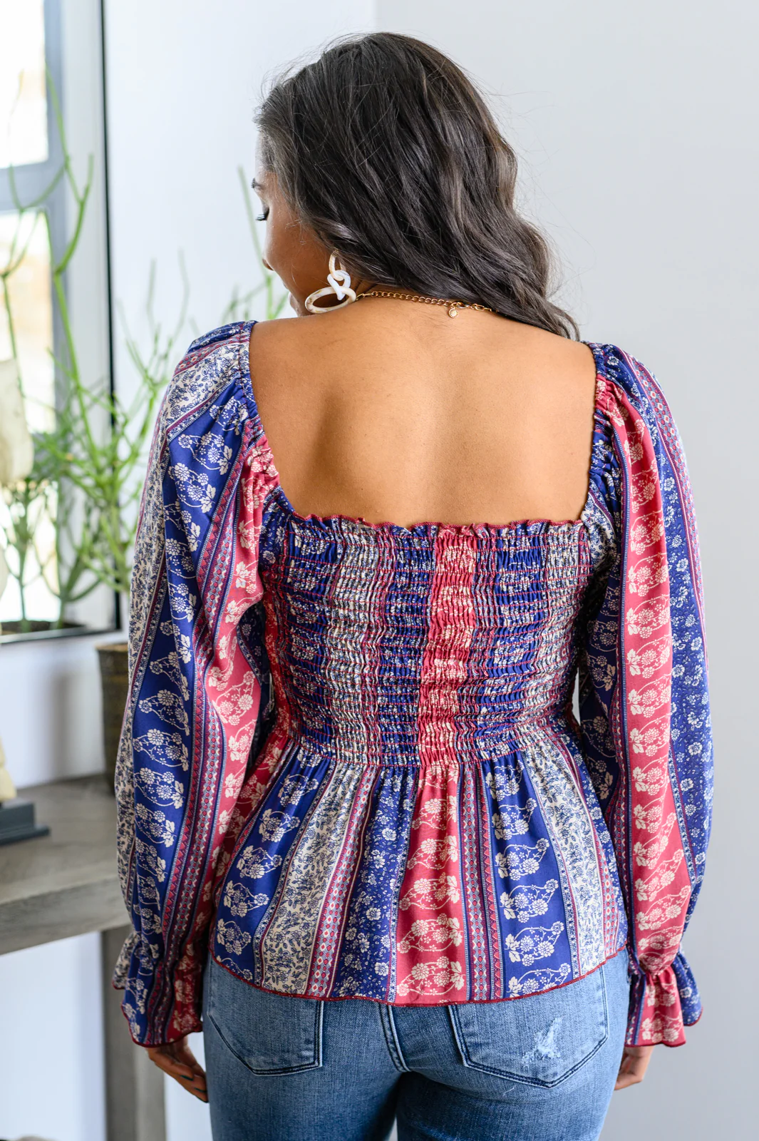 Afternoon Tea Smocked Long Sleeve Blouse - 12/29/2022 - Image 8
