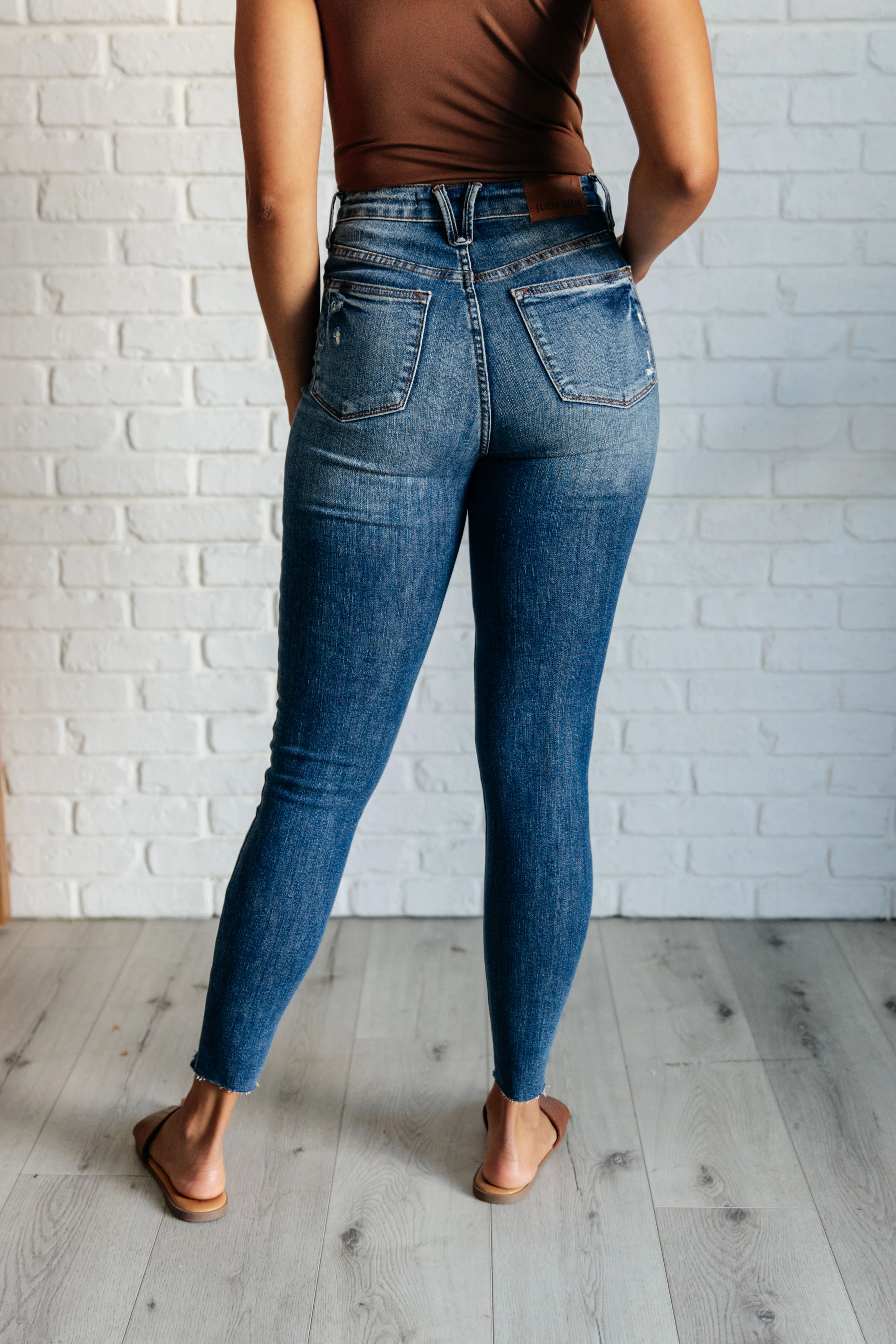 Alba High Rise Control Top Distressed Hem Skinny Jeans - 7/17/2024 - Image 8