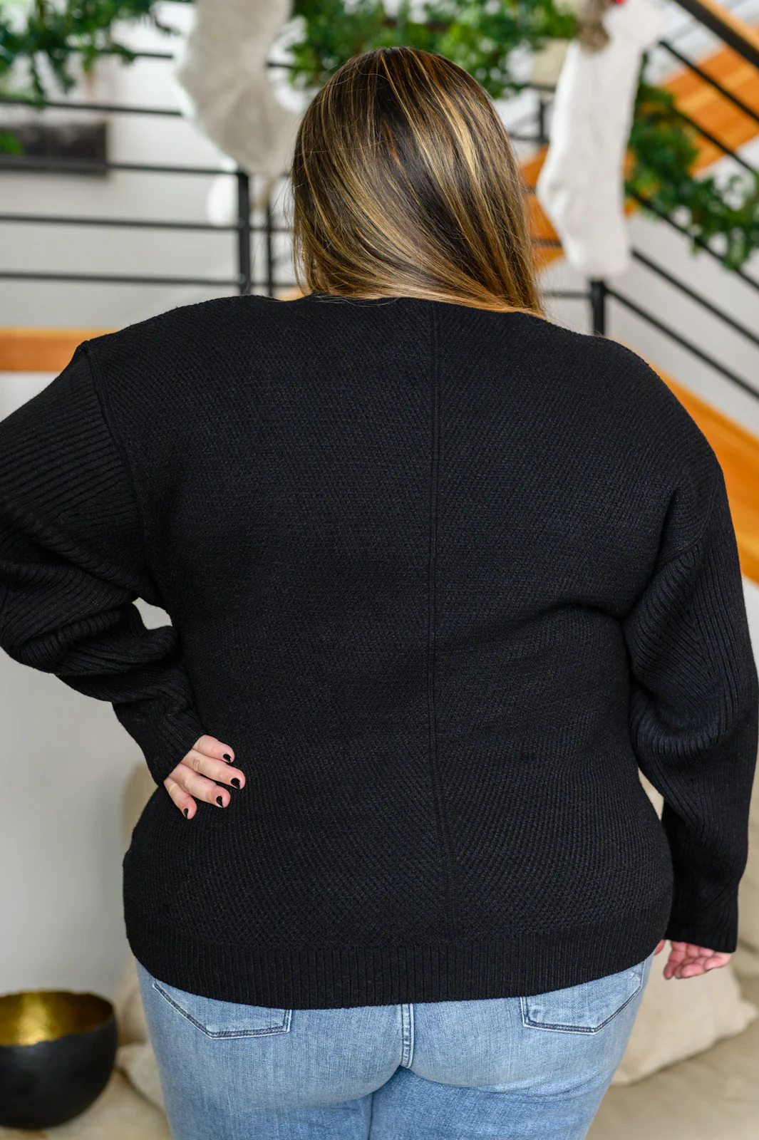 Always Around V-Neck Sweater in Black - 1/3/2023 - Image 8