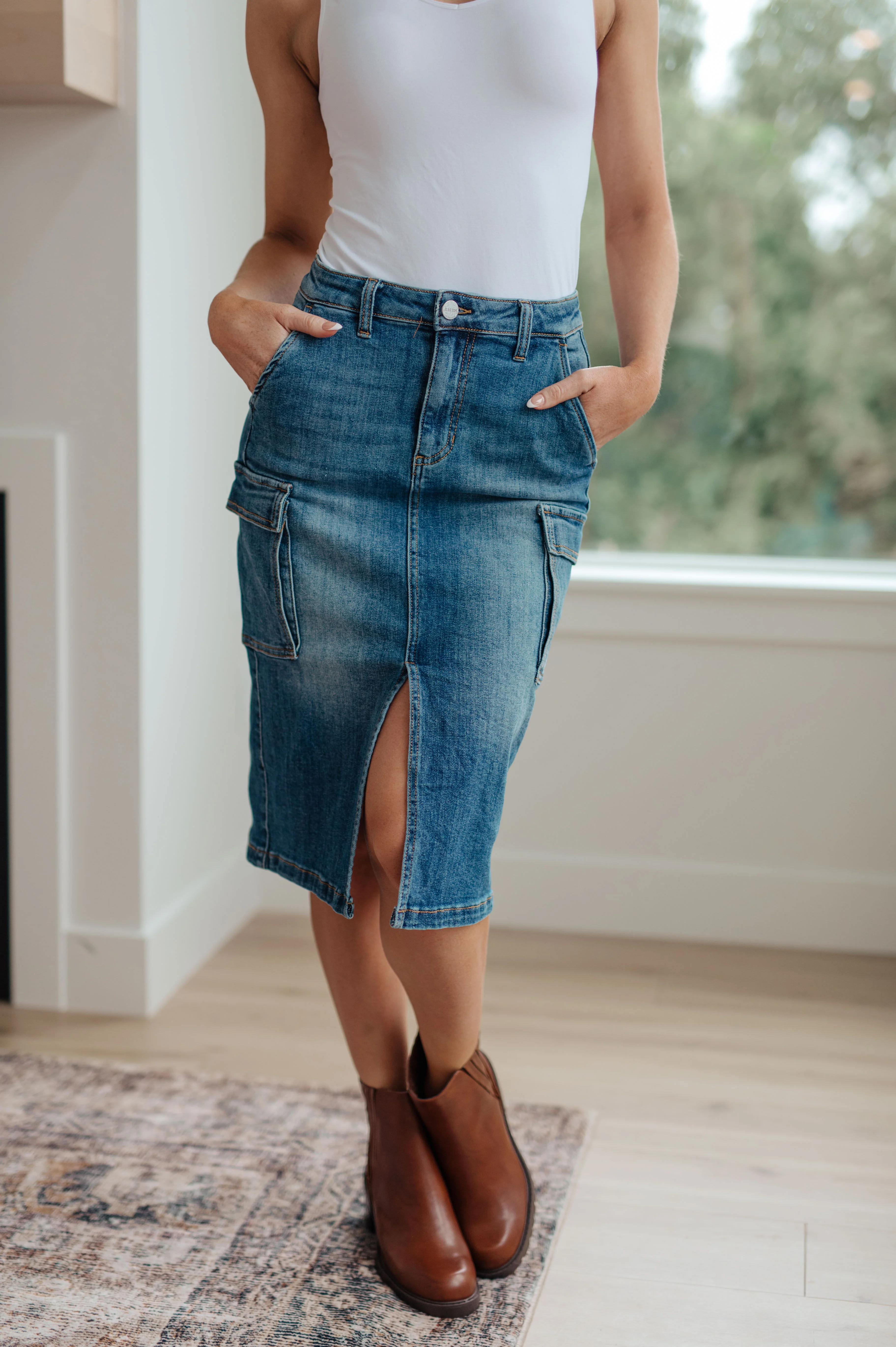 Always Be There Cargo Denim Skirt - 10/31/2023 - Image 10