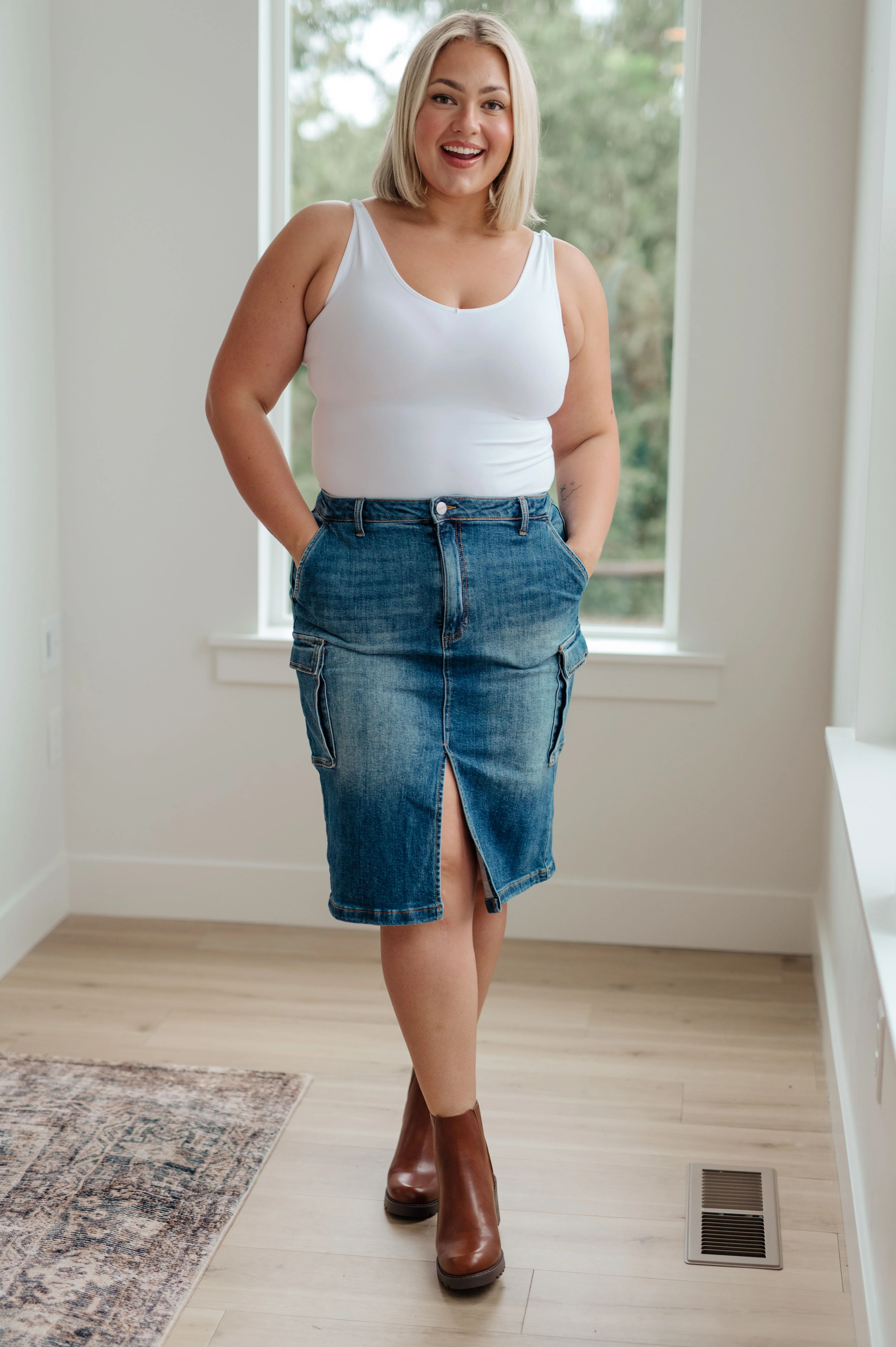 Always Be There Cargo Denim Skirt - 10/31/2023 - Image 11