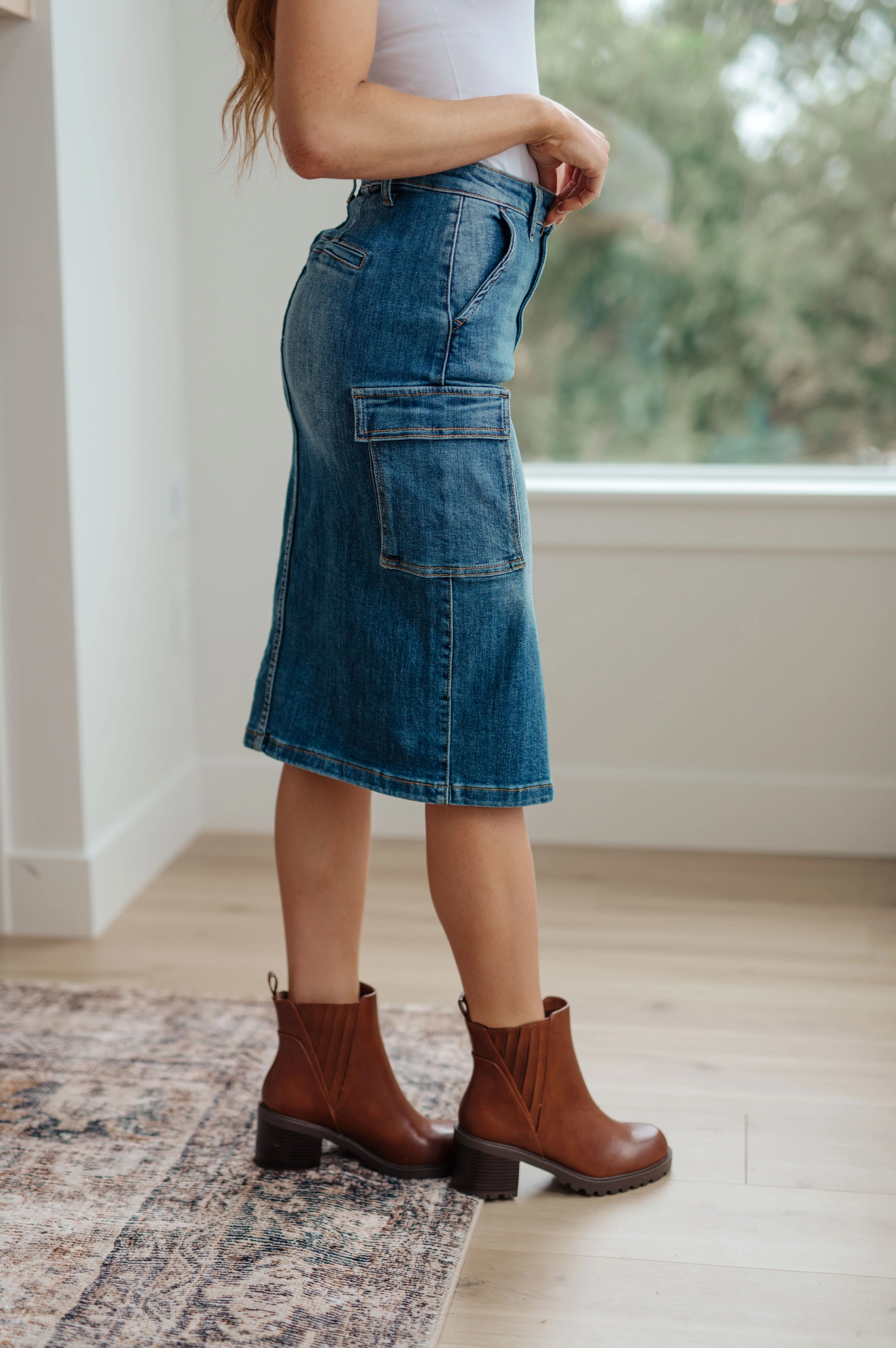 Always Be There Cargo Denim Skirt - 10/31/2023 - Image 12