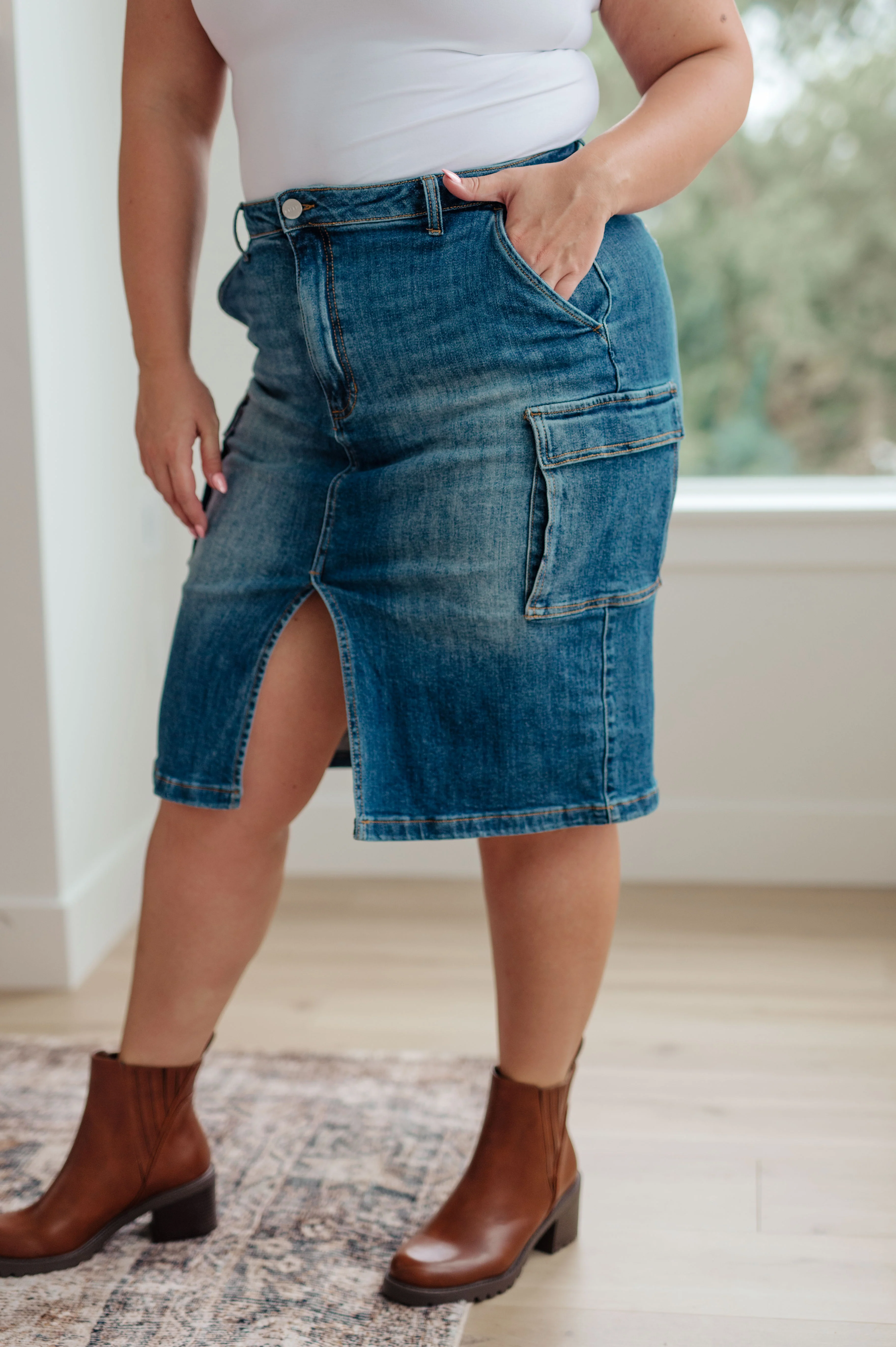Always Be There Cargo Denim Skirt - 10/31/2023 - Image 14
