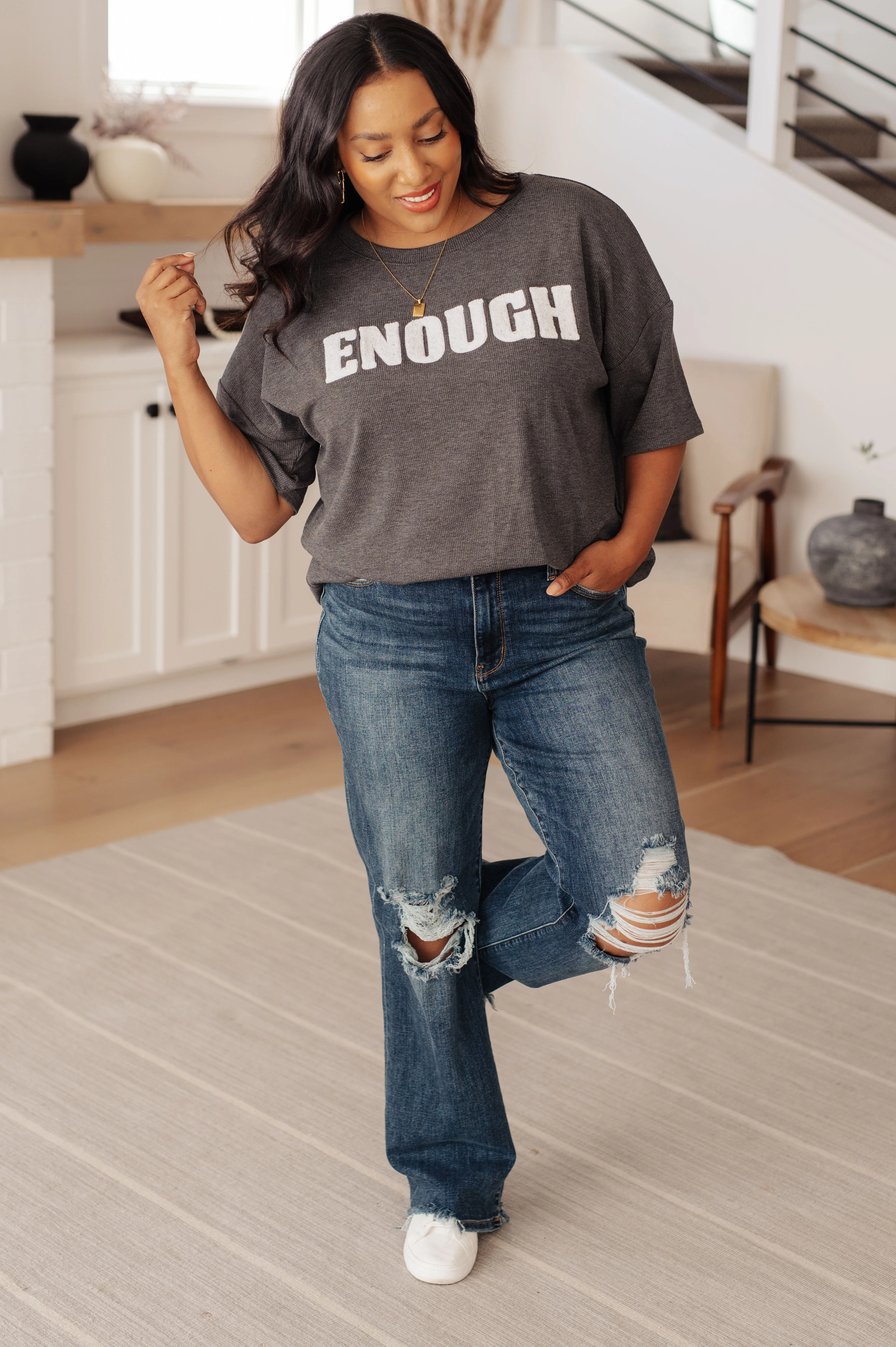 Always Enough Graphic Tee in Charcoal - 4/16/2026 - Image 4