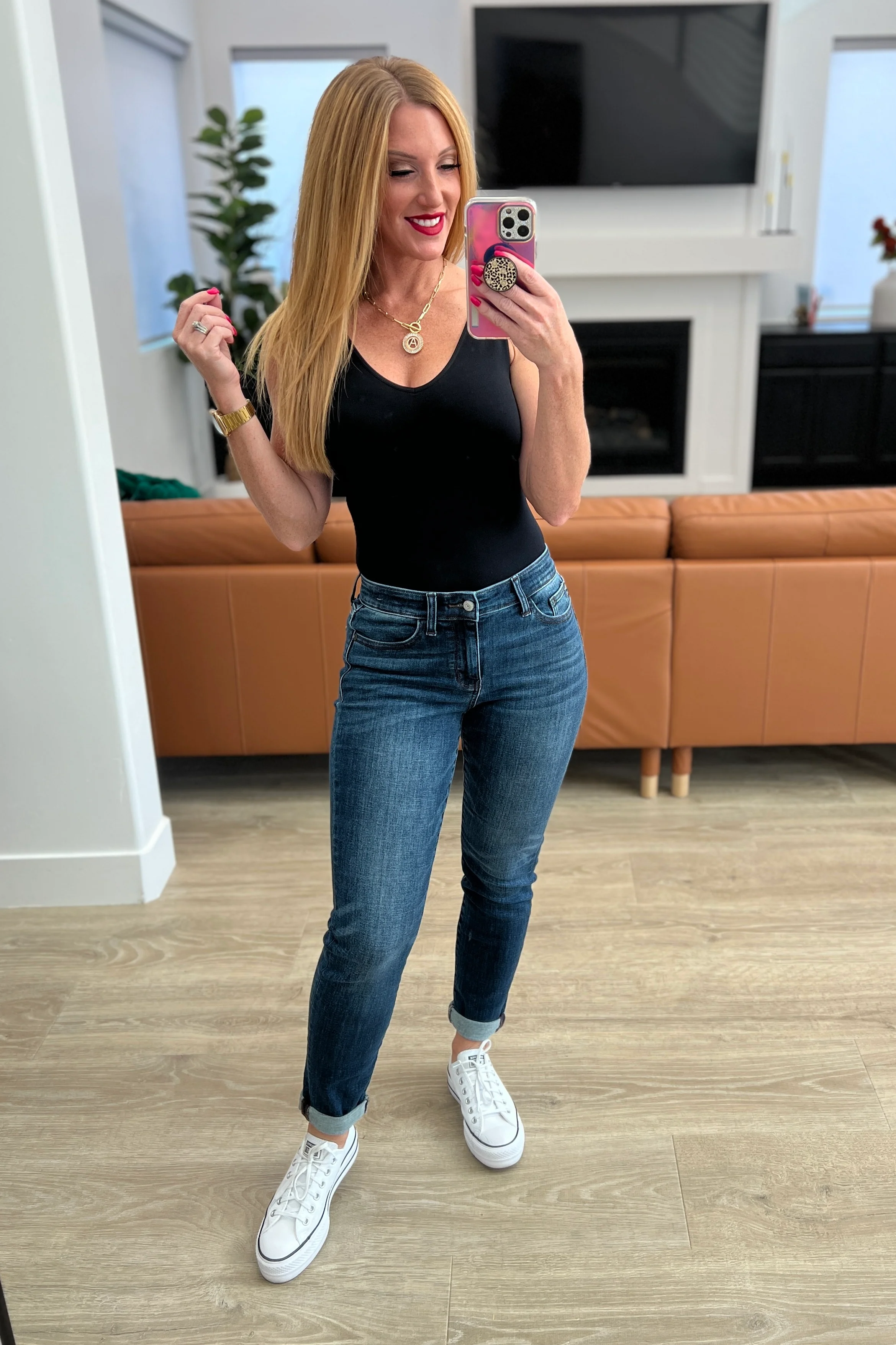 Amber Mid Rise Cuffed Slim Fit Jeans - 11/8/2023 - Image 11