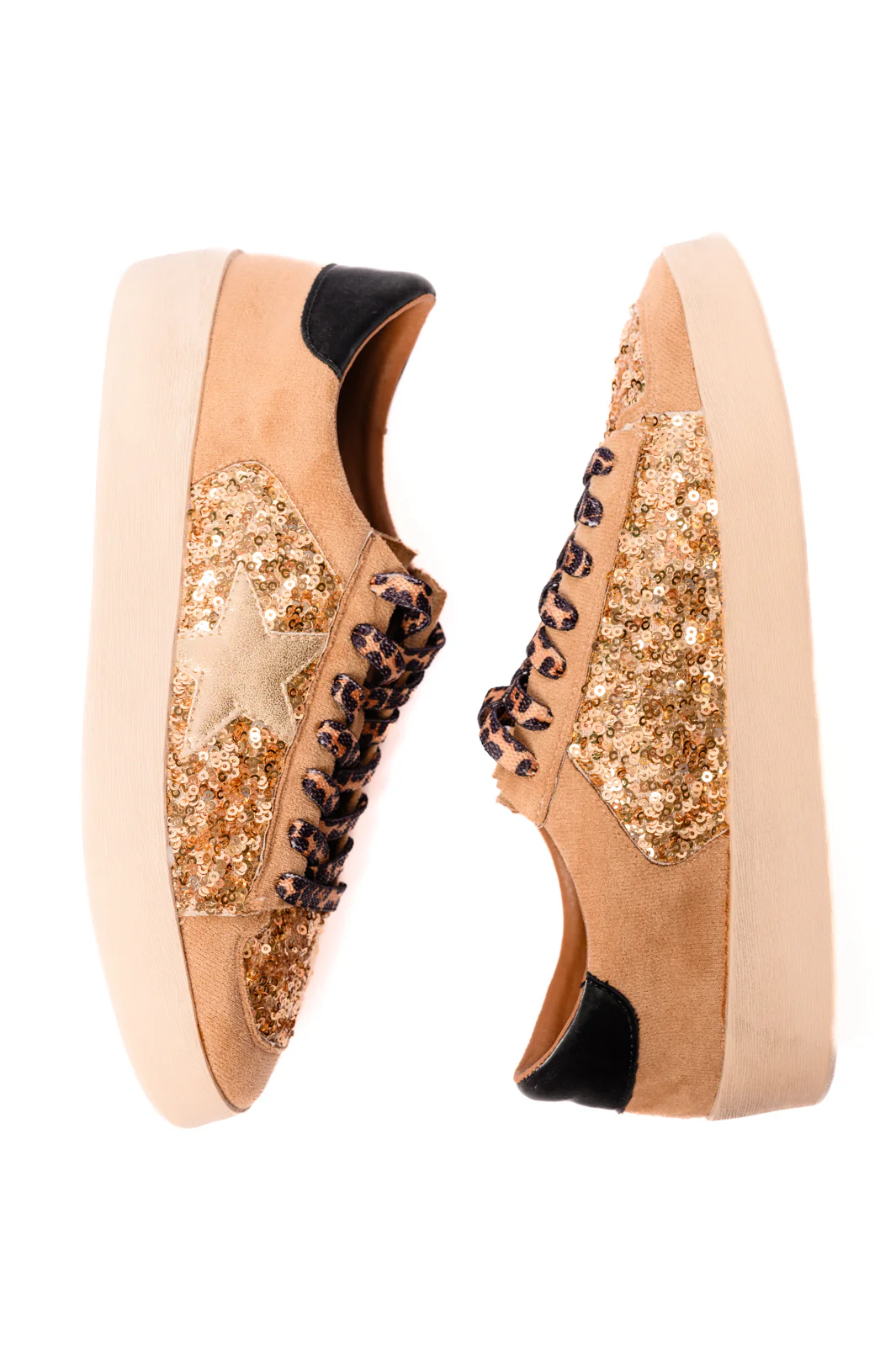 Another Round Sneakers in Gold Sequins - 7/24/2024 Corkys - Image 2