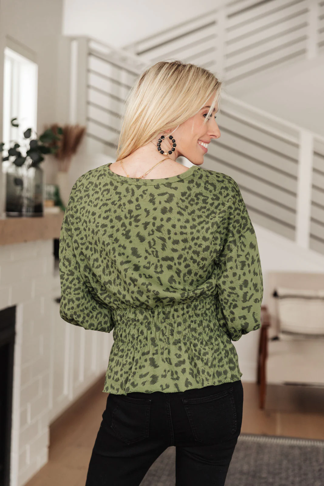 Ariana Printed Top in Olive - 1/27/2022 - Image 11