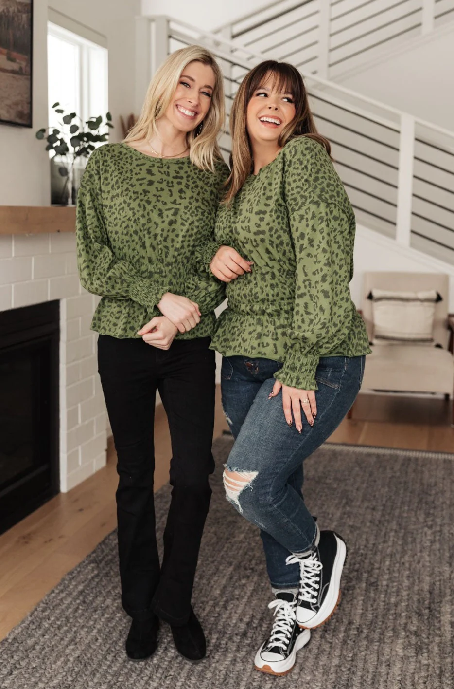Ariana Printed Top in Olive - 1/27/2022 - Image 2