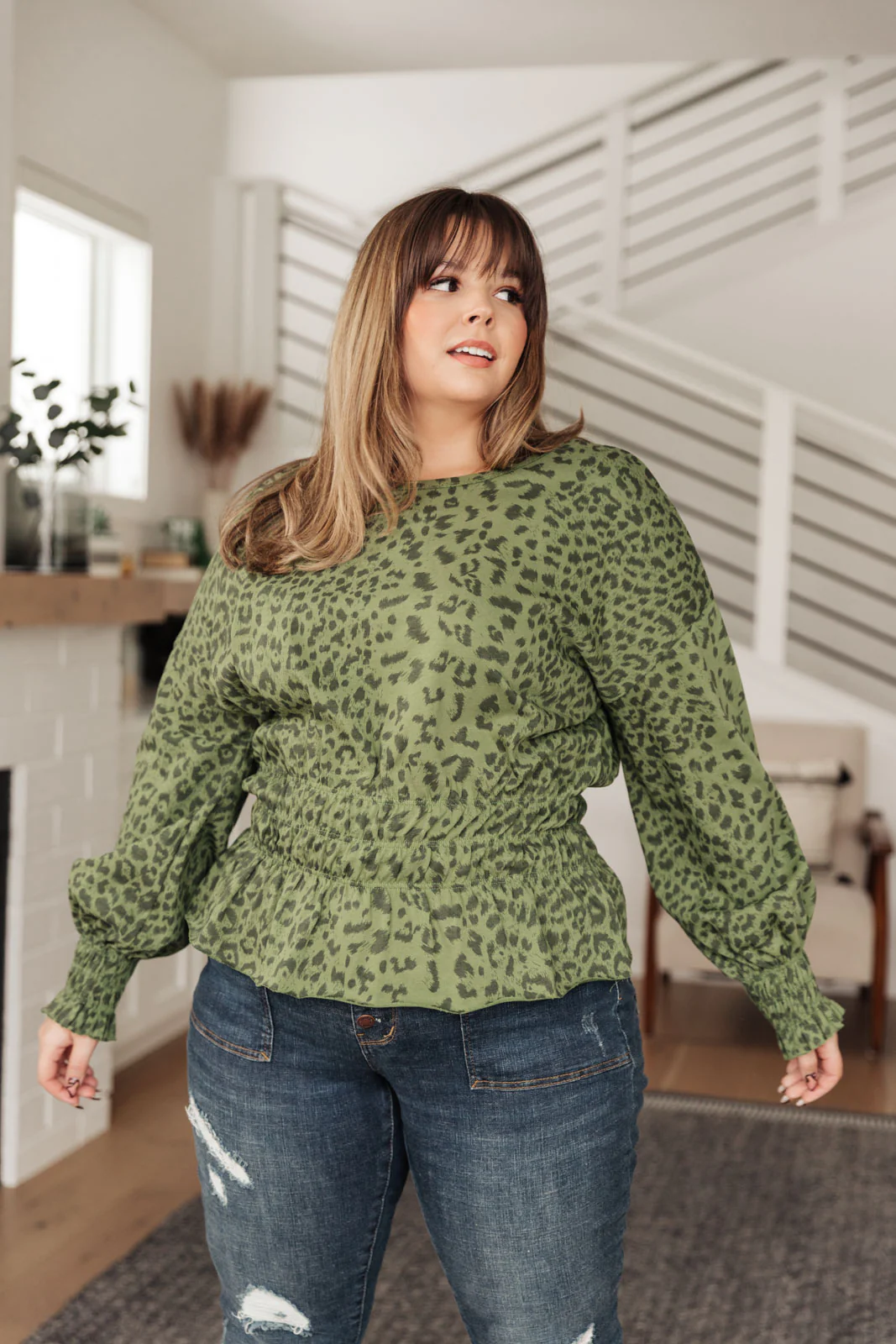 Ariana Printed Top in Olive - 1/27/2022 - Image 4