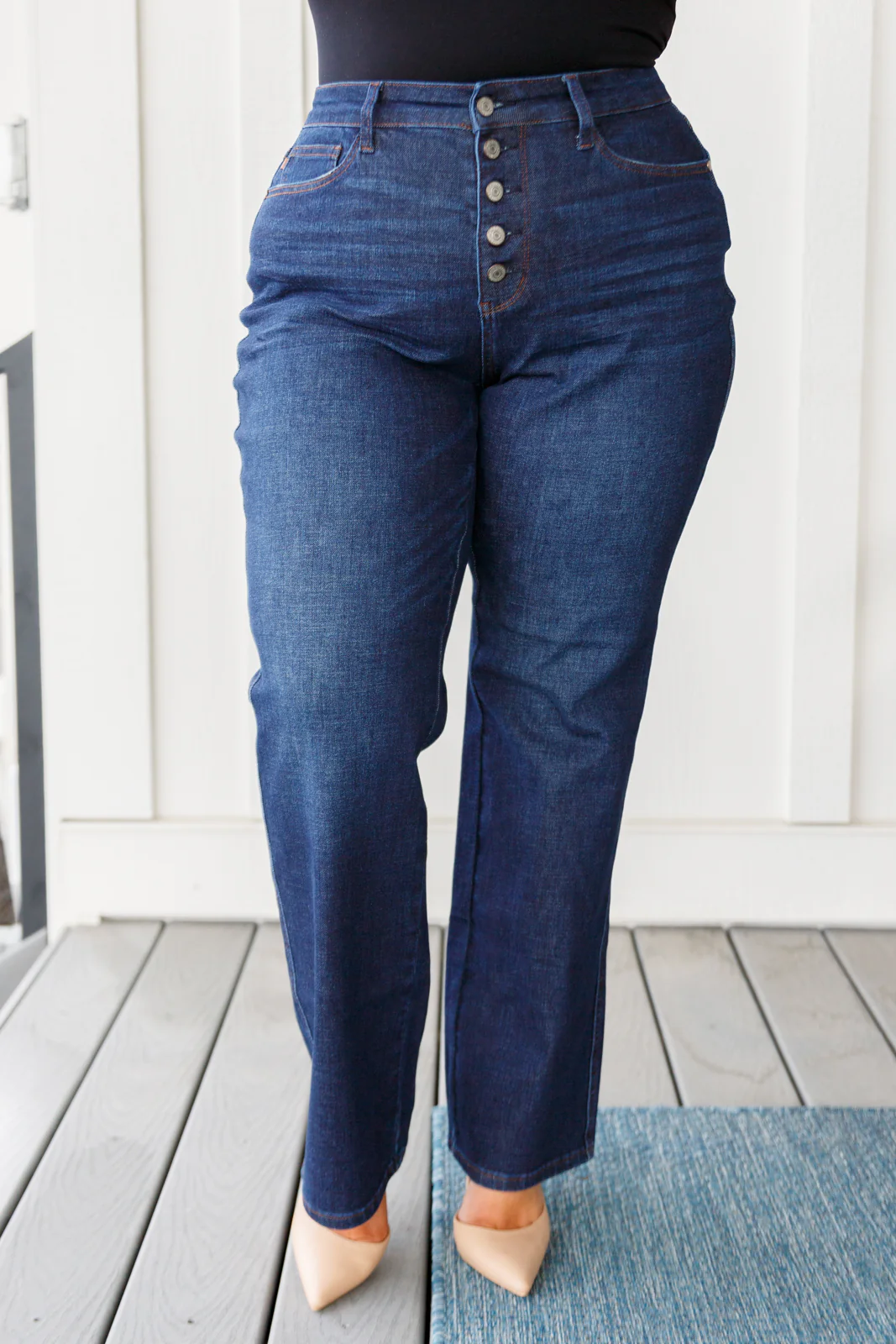 Arlo High Rise Button-Fly Straight Jeans - 11/15/2023 - Image 3