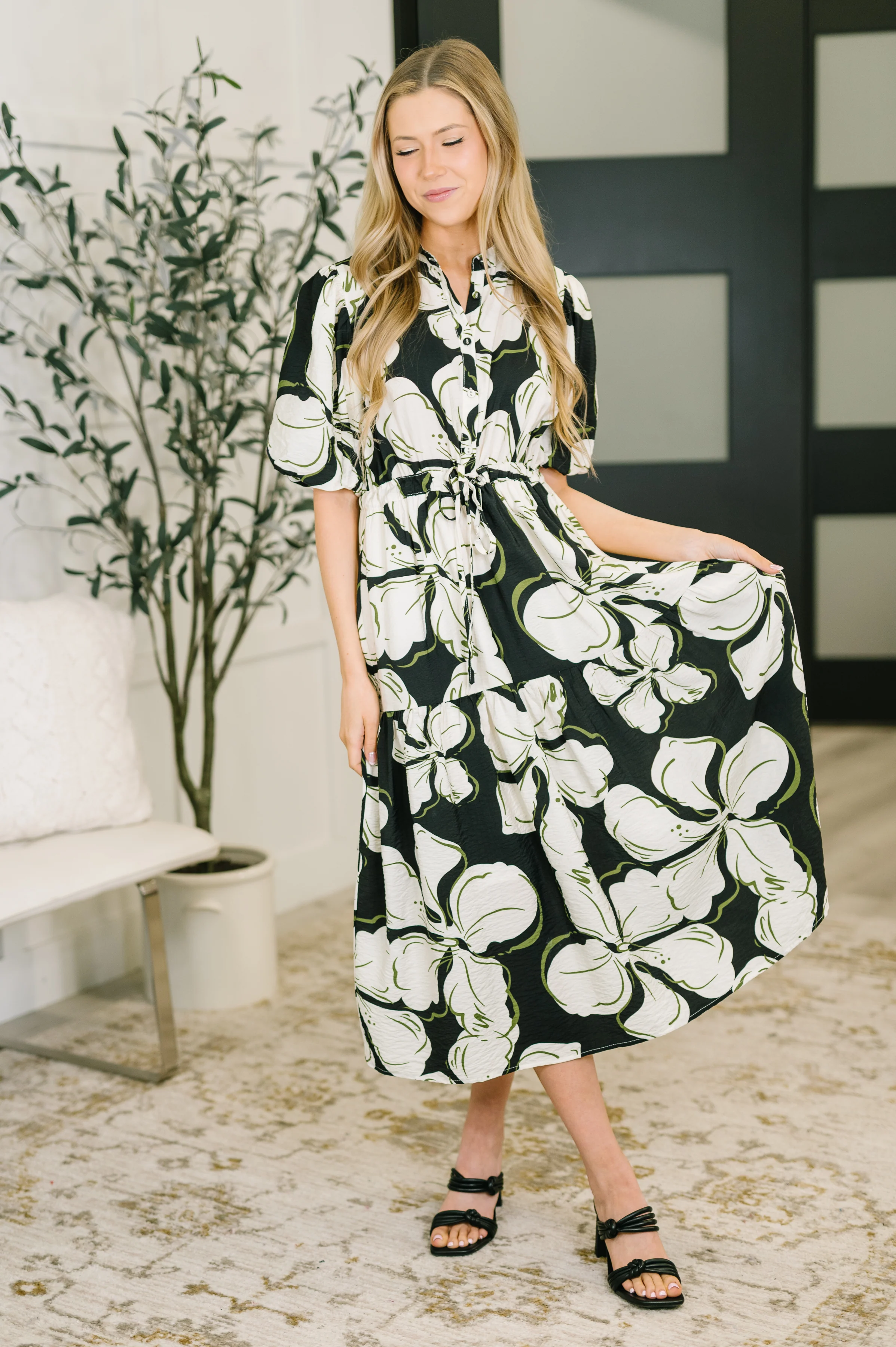 Art Show Puff Sleeve Midi Dress - 2/13/2026 NEW - Image 3