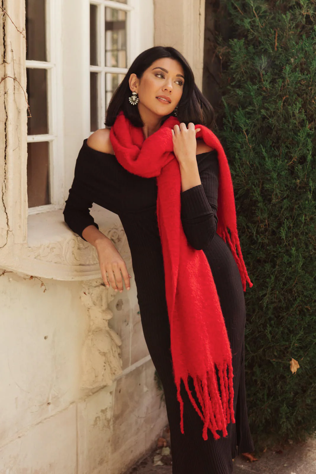 Artisan Fringe Scarf in Red - 10/28/2021 - Image 10