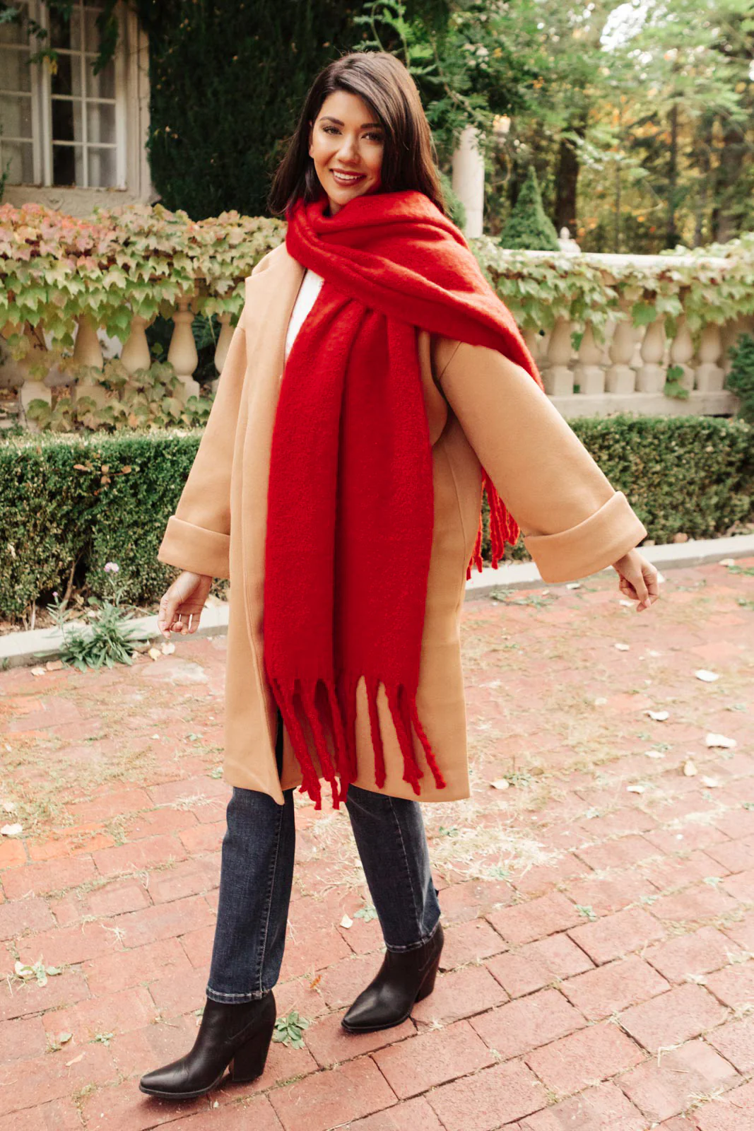 Artisan Fringe Scarf in Red - 10/28/2021 - Image 4