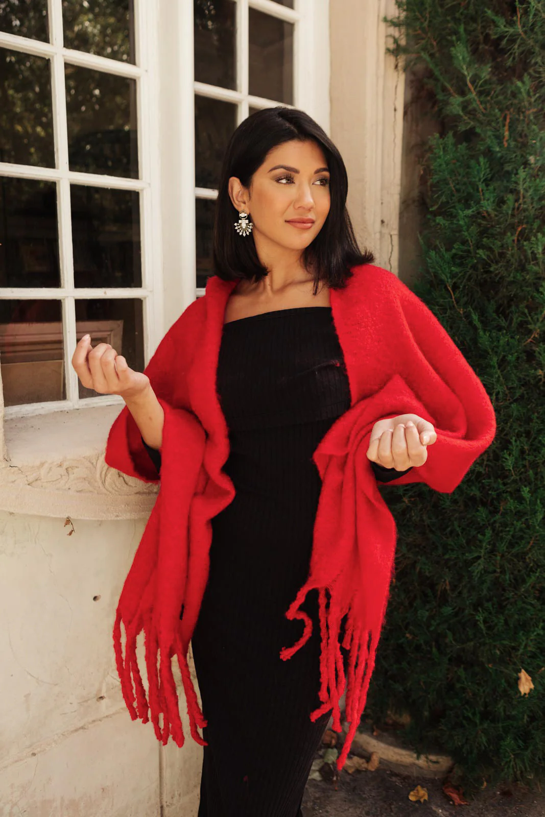 Artisan Fringe Scarf in Red - 10/28/2021 - Image 7