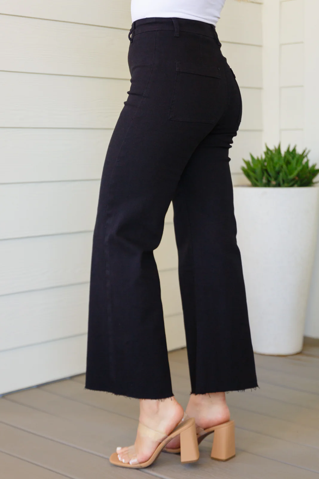 August High Rise Wide Leg Crop Jeans in Black - 8/29/2023 - Image 10