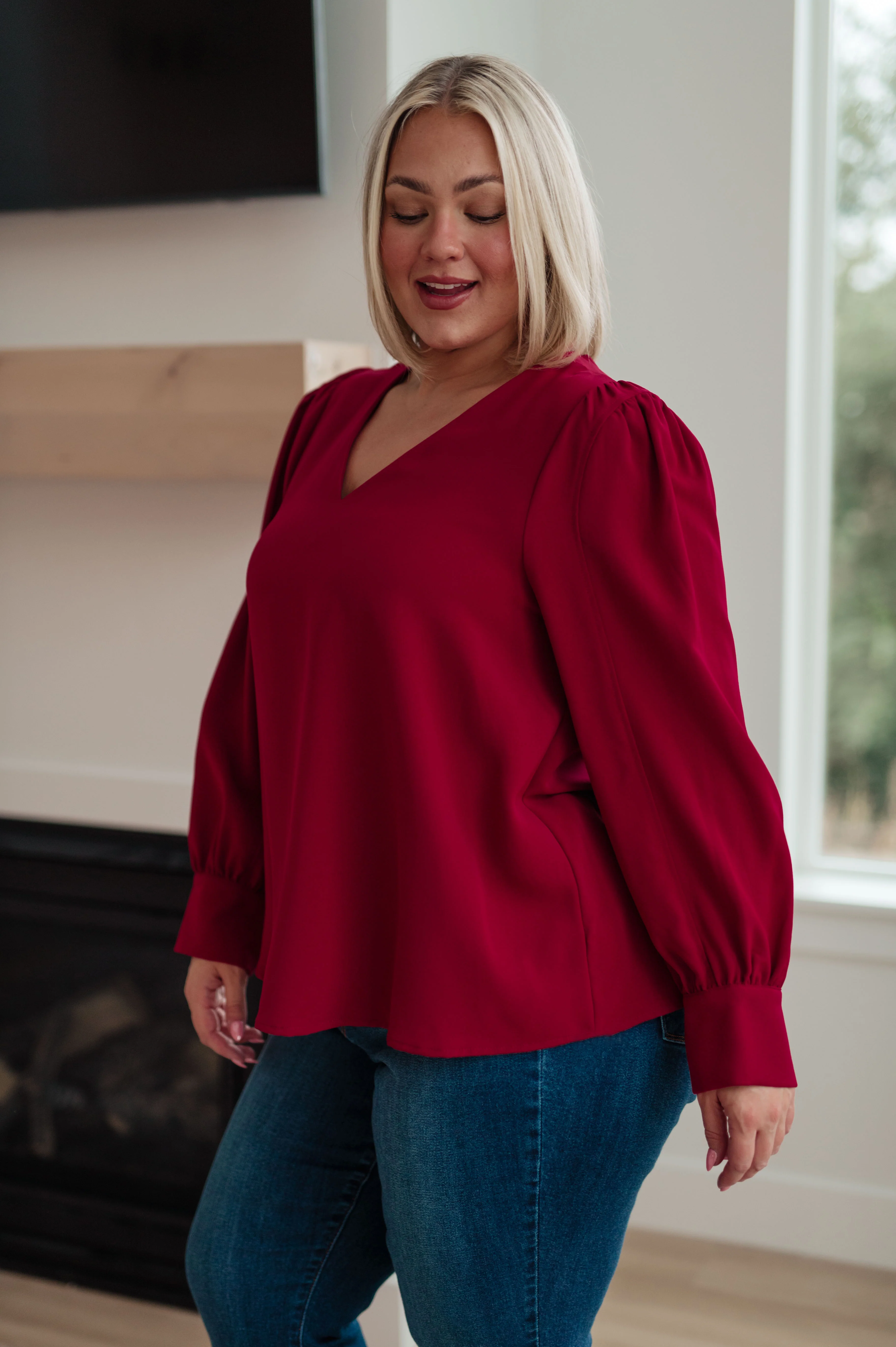 Back in Business V-Neck Blouse - 11/8/2024 - Image 5