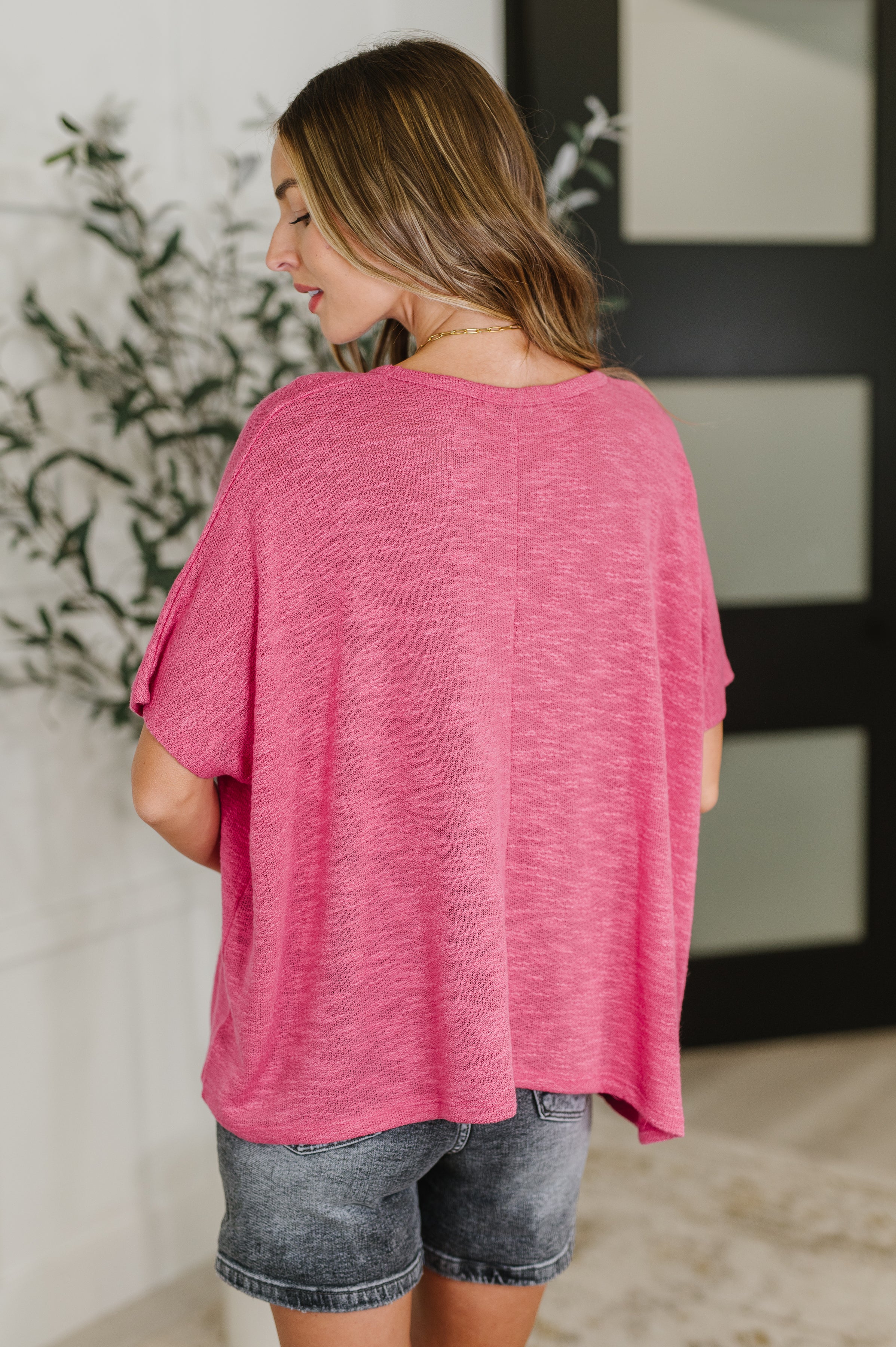 Basically Flowing Dolman Sleeve Top in Hot Pink - 6/23/2025 - Image 4