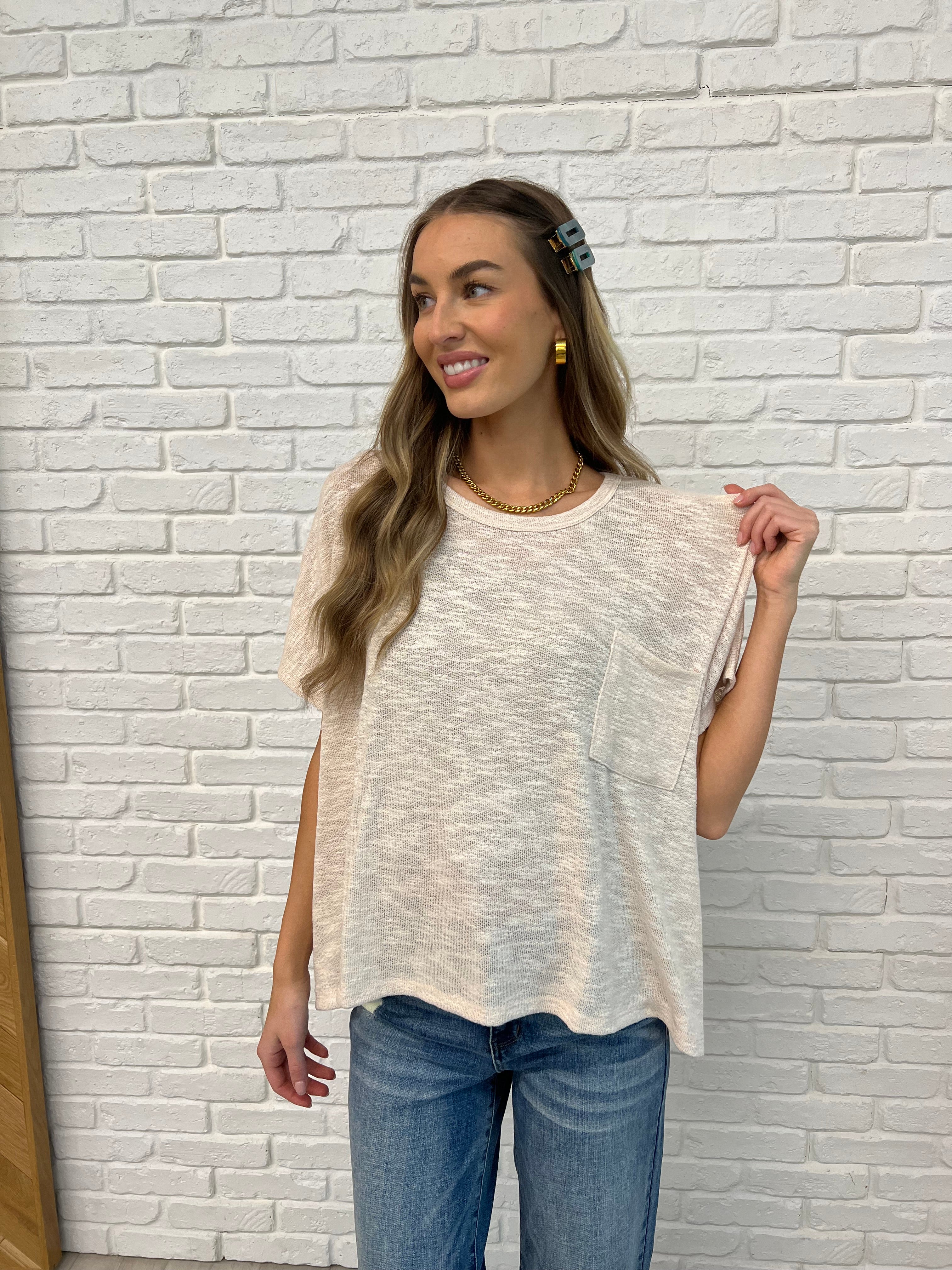 Basically Flowing Dolman Sleeve Top in Sand Beige - 2/10/2025 - Image 3