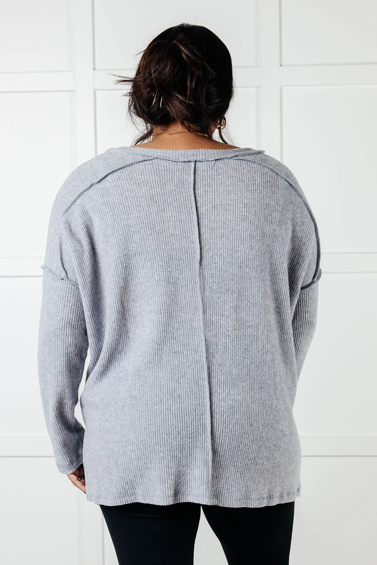 Basically Freezing Brushed Hacci Top in Heather Grey - 1/1/2025 - Image 10