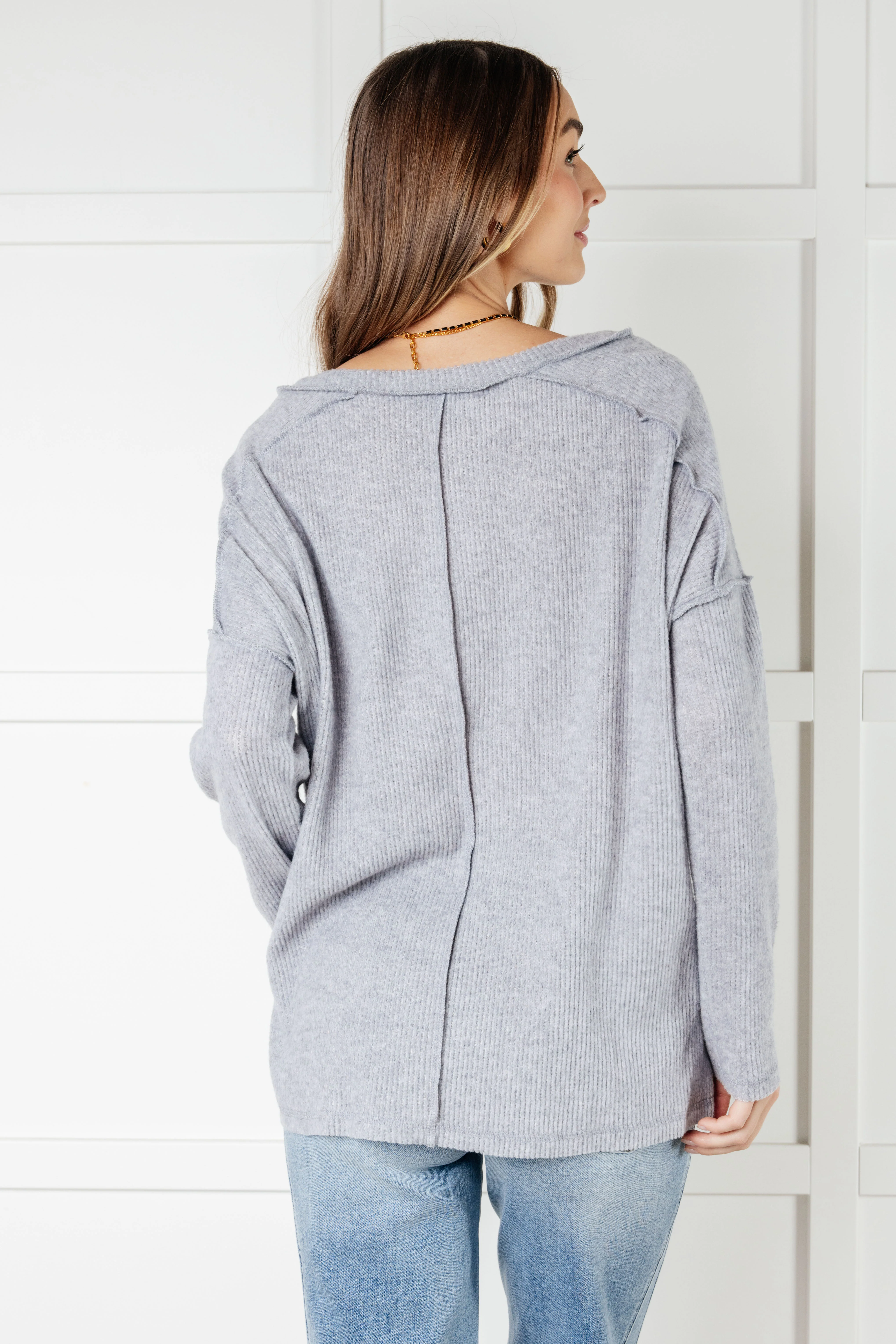 Basically Freezing Brushed Hacci Top in Heather Grey - 1/1/2025 - Image 9