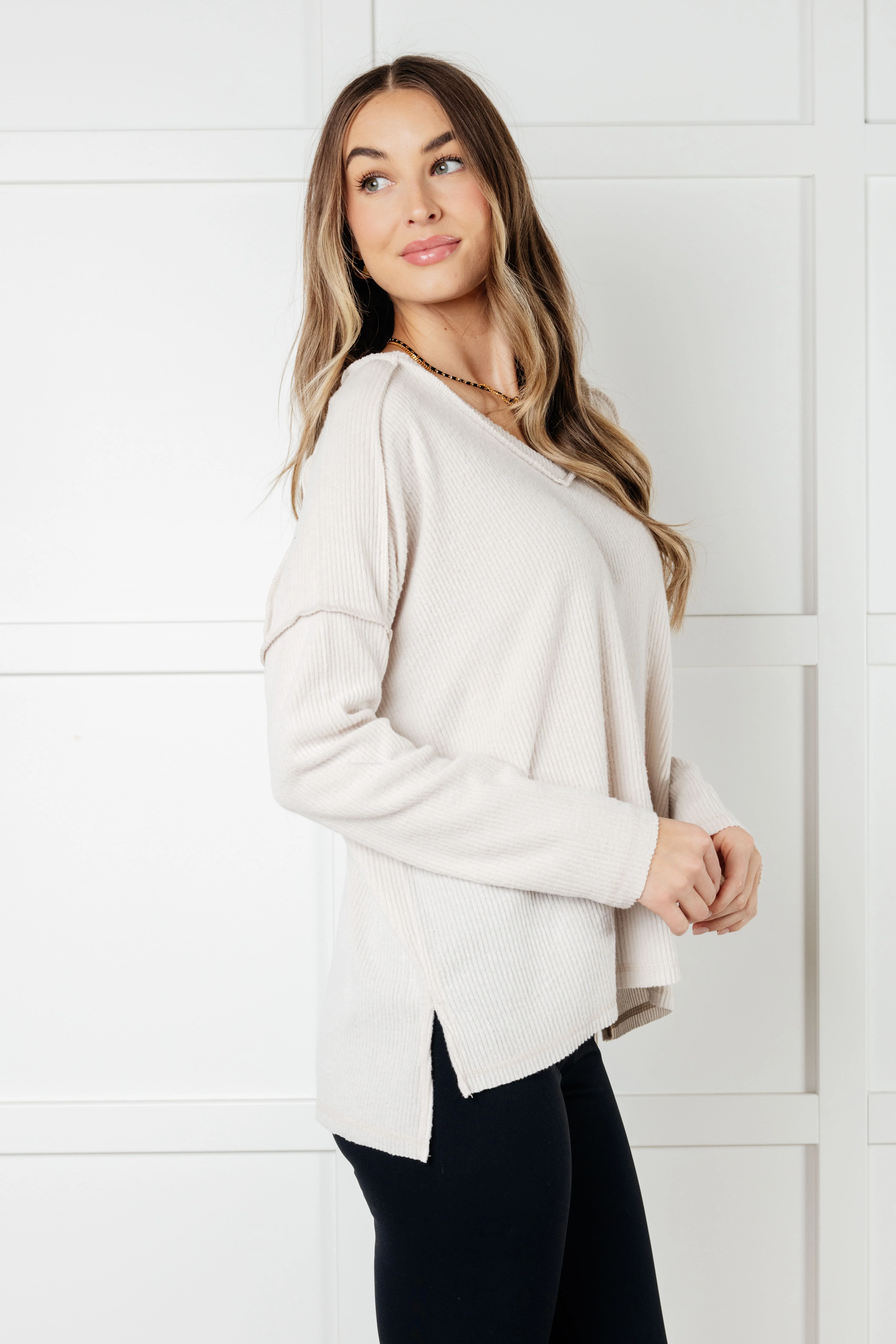 Basically Freezing Brushed Hacci Top in Sand Beige - 1/1/2025 - Image 6