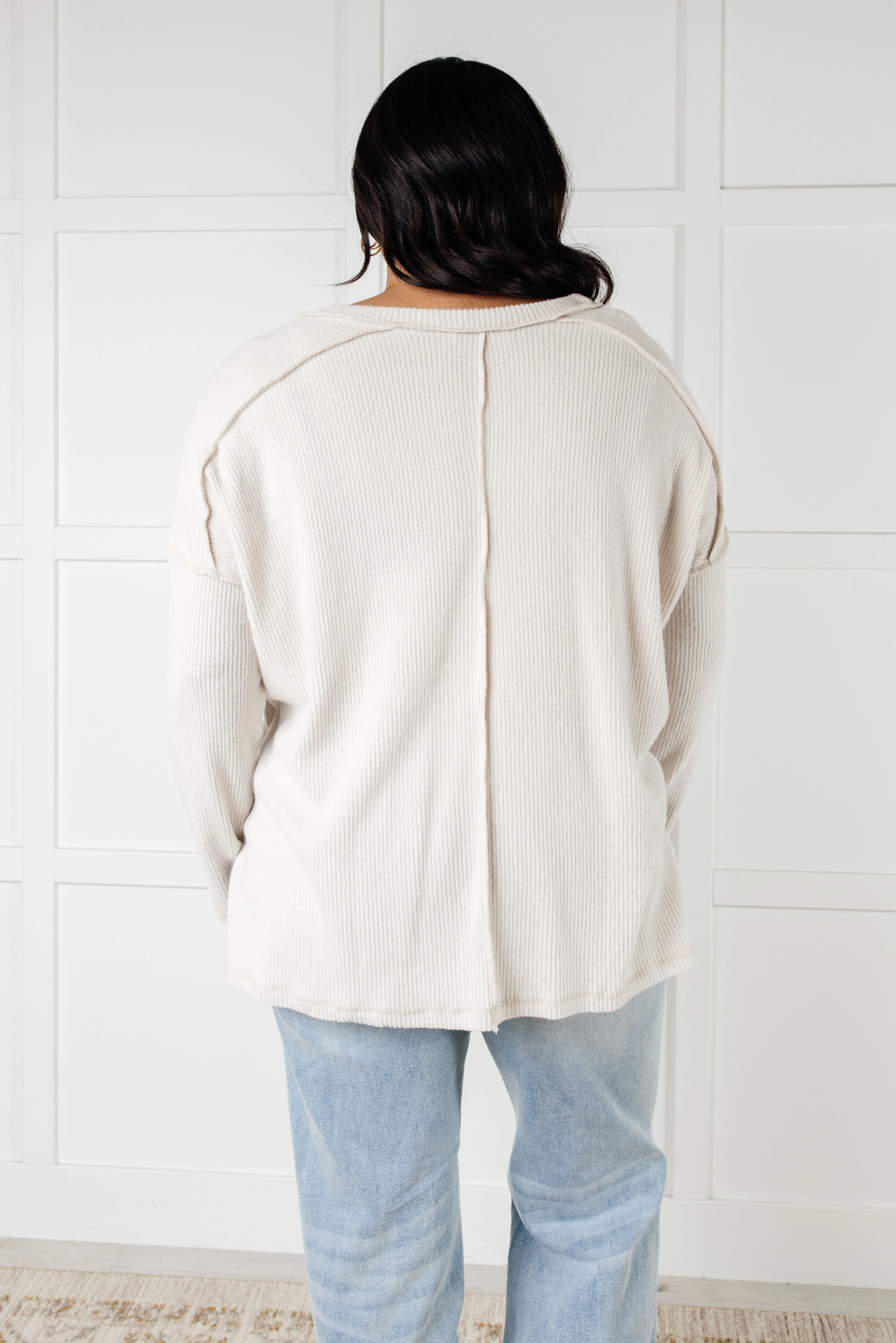 Basically Freezing Brushed Hacci Top in Sand Beige - 1/1/2025 - Image 7