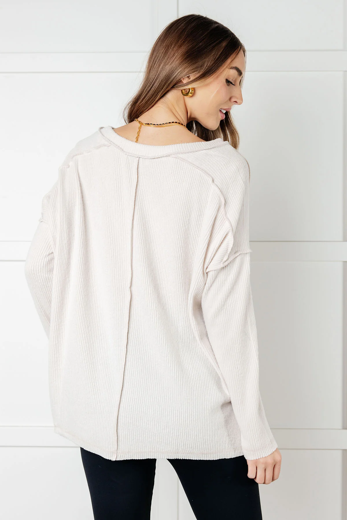 Basically Freezing Brushed Hacci Top in Sand Beige - 1/1/2025 - Image 8