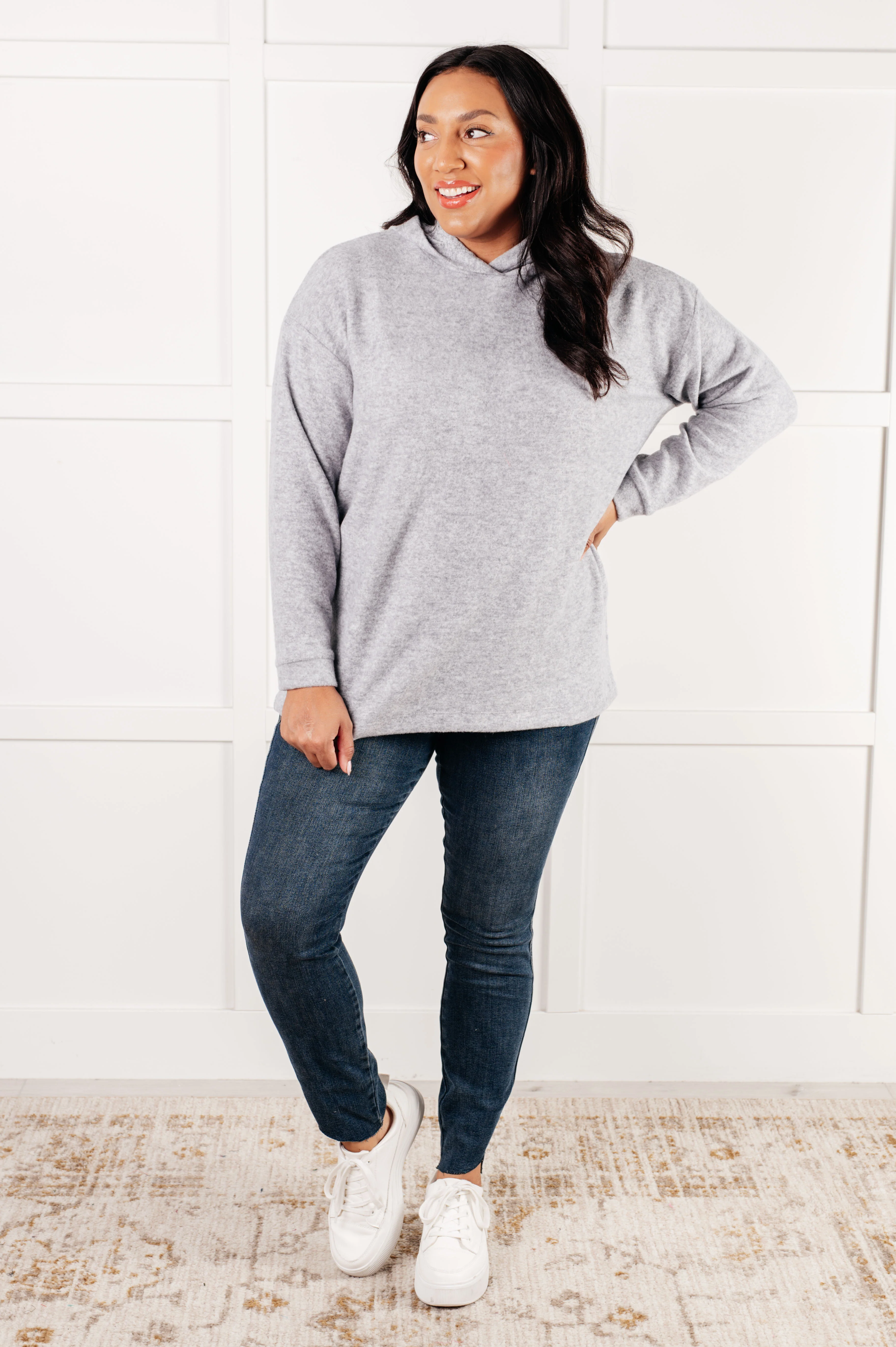 Basically My Favorite Hooded Pullover in Heather Grey - 1/15/2025 - Image 3