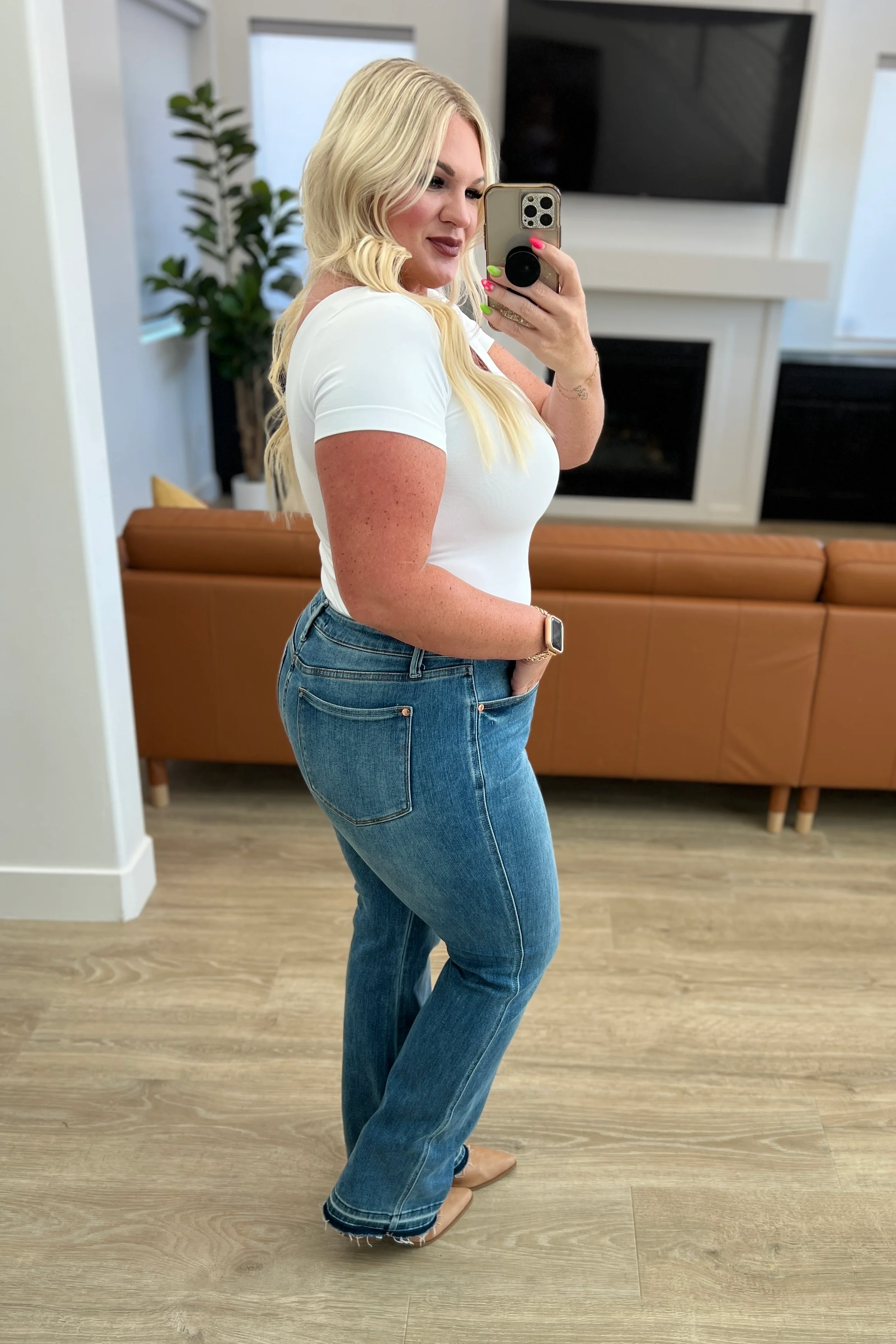 Beatrice High Rise Control Top Release Hem Slim Bootcut Jeans - 8/30/2023 - Image 15