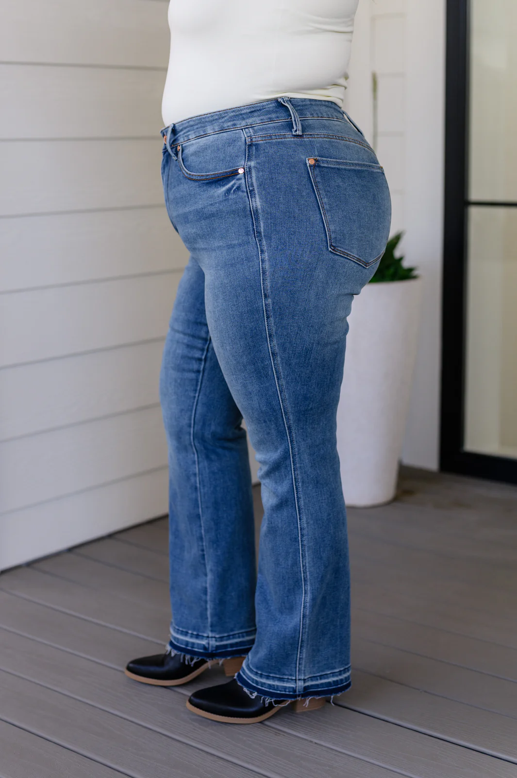 Beatrice High Rise Control Top Release Hem Slim Bootcut Jeans - 8/30/2023 - Image 5