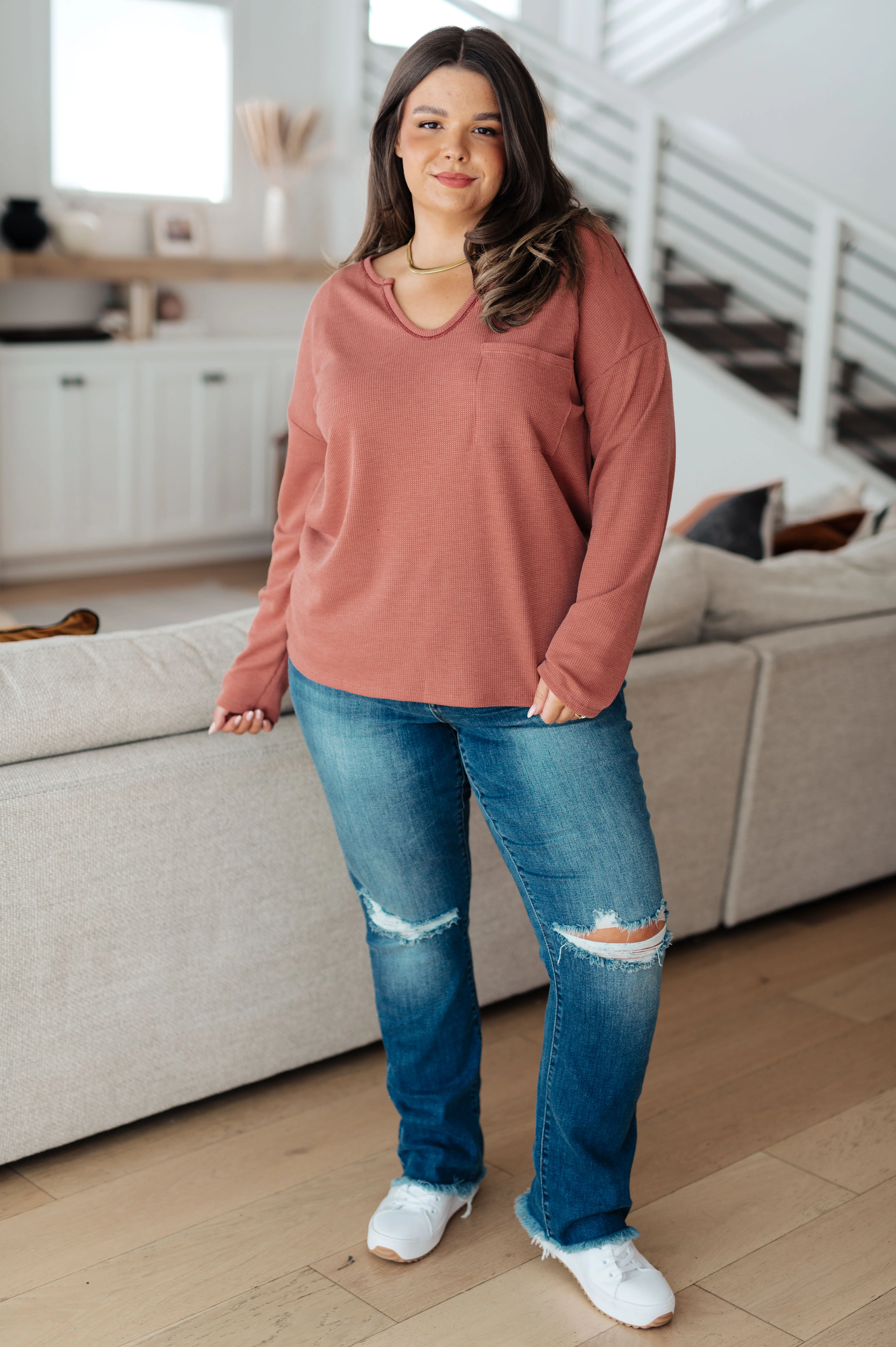 Behind The Scenes Waffle Knit Top - 1/5/2023 - Image 3