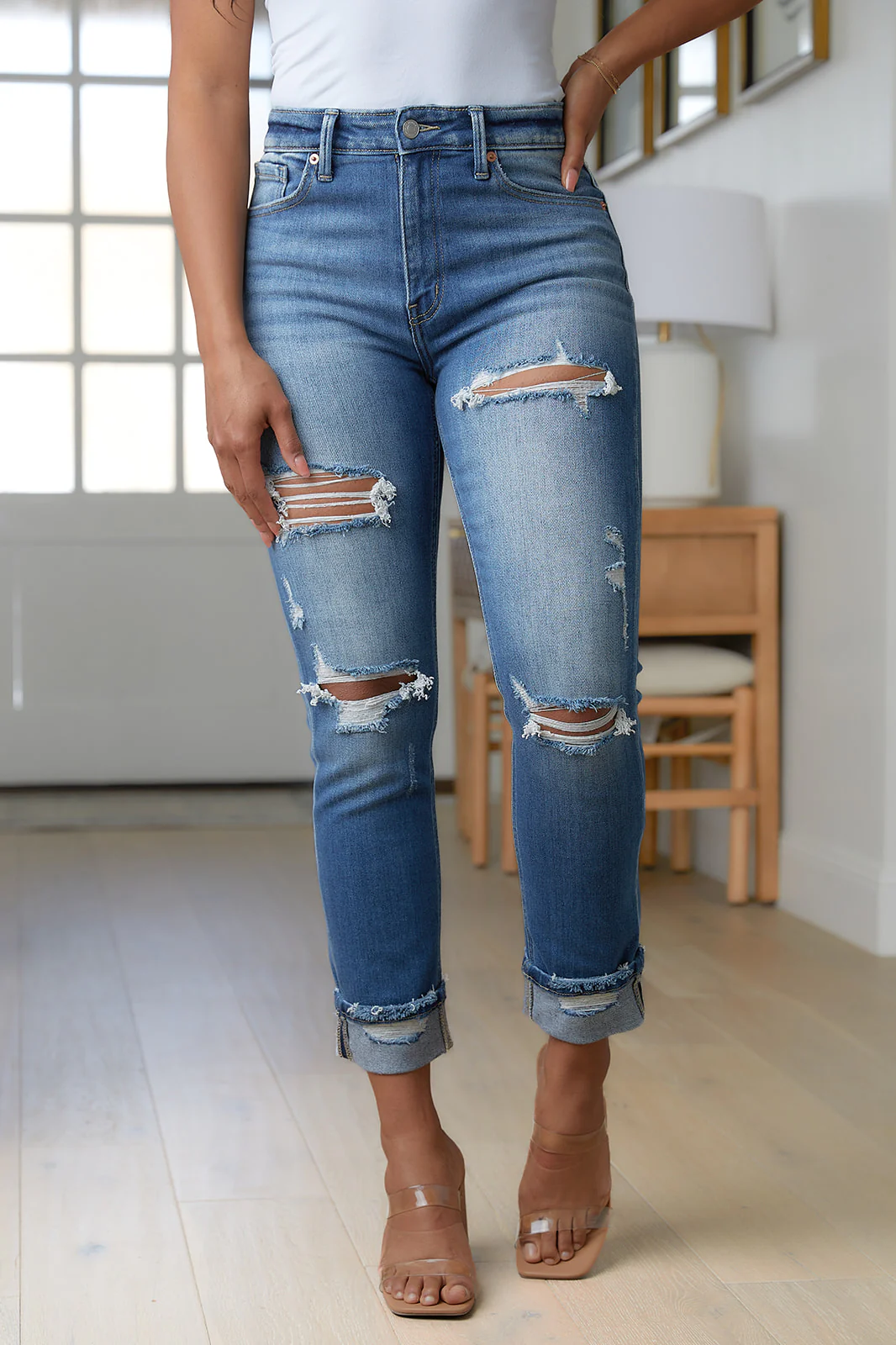 Belinda High Rise Distressed Straight Jeans - 5/16/2023 - Image 3