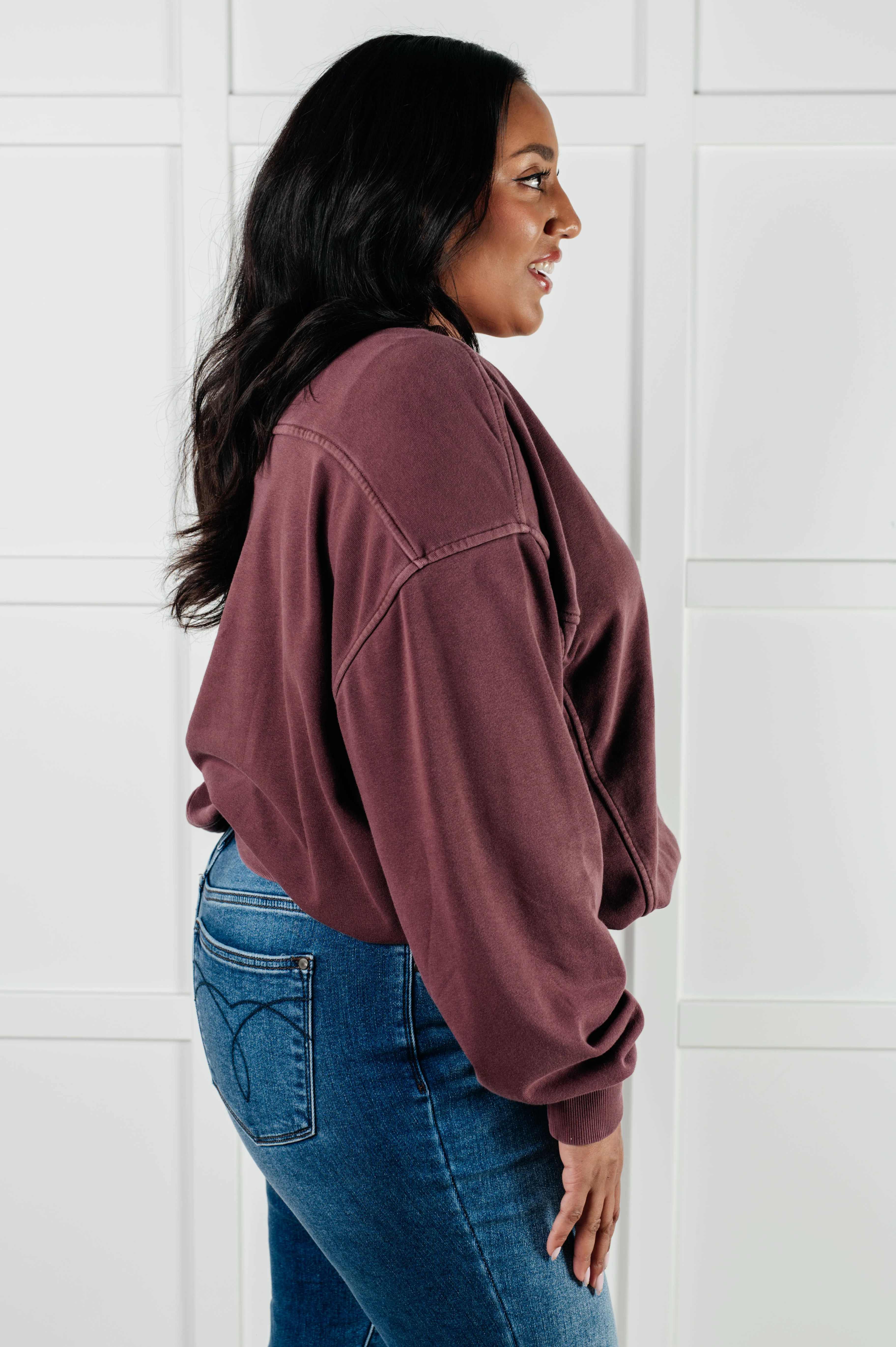 Beyond the Basics Pullover in Eggplant - 1/8/2025 - Image 6