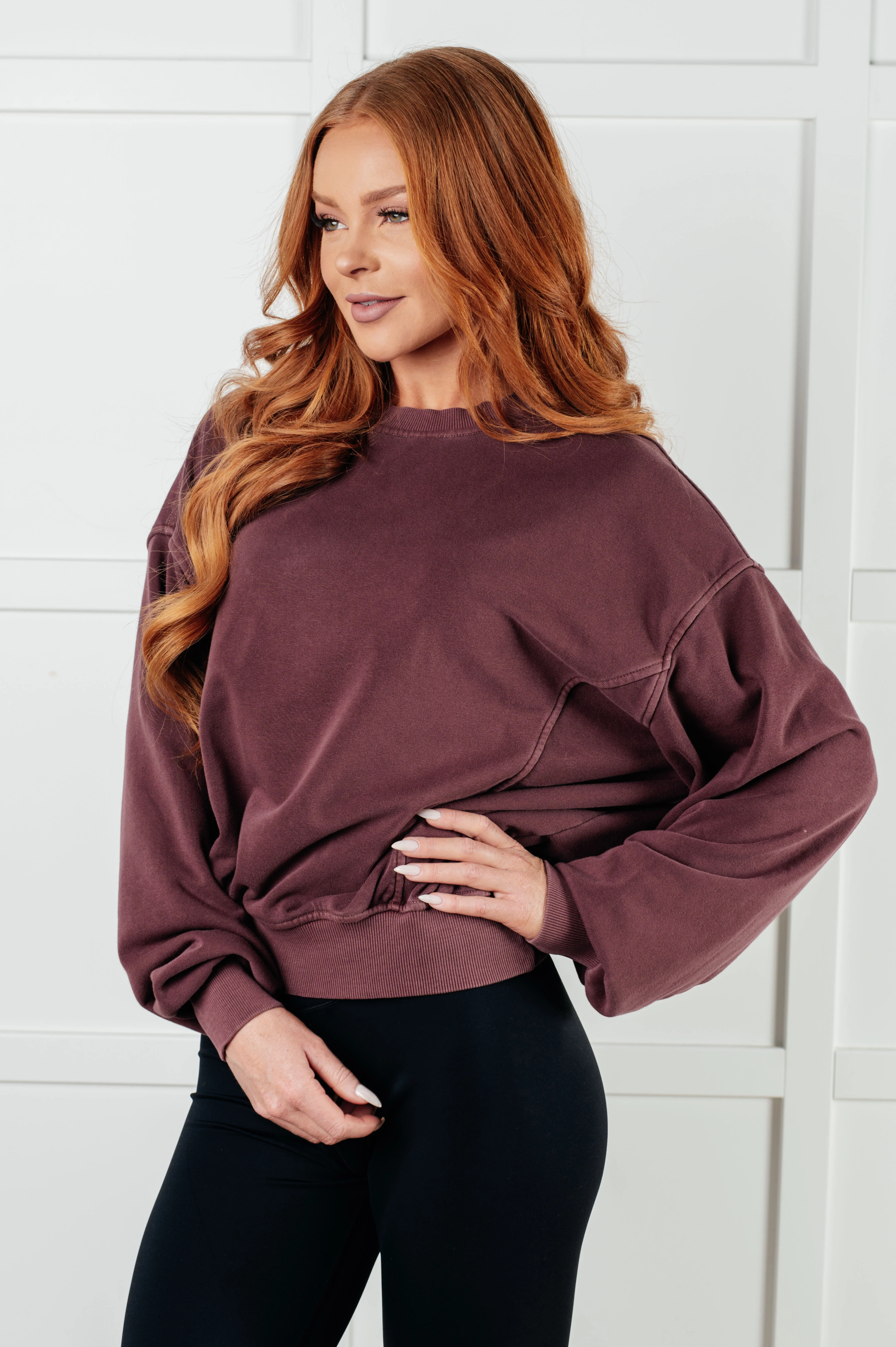 Beyond the Basics Pullover in Eggplant - 1/8/2025 - Image 7