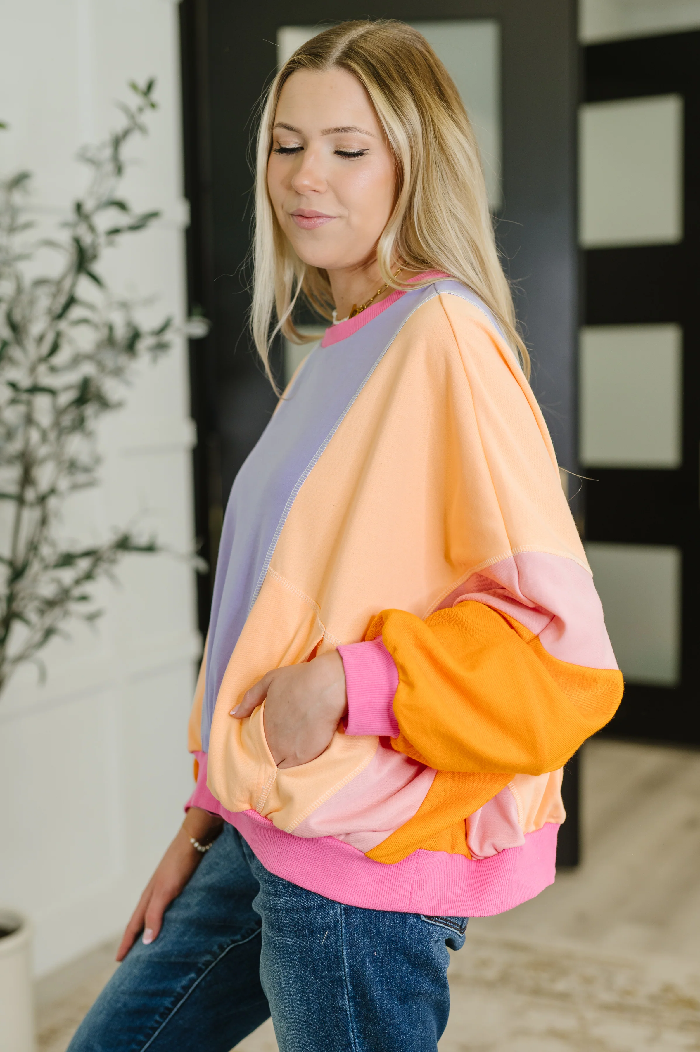 Blockbuster Color Block Pullover in Muted - 1/19/2026 - Image 5