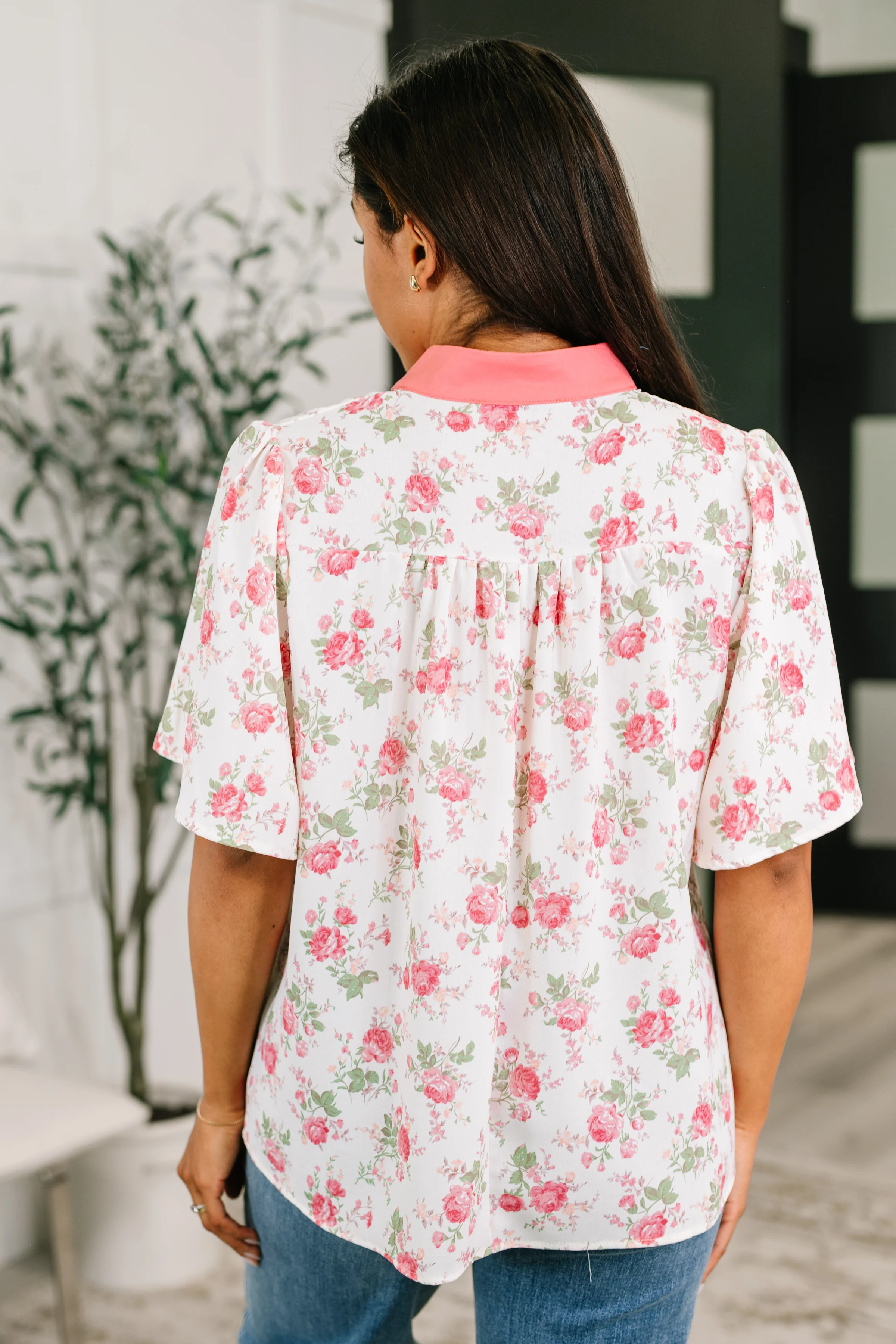 Blooming Season Split Neck Floral Blouse - 6/26/2026 NEW - Image 5