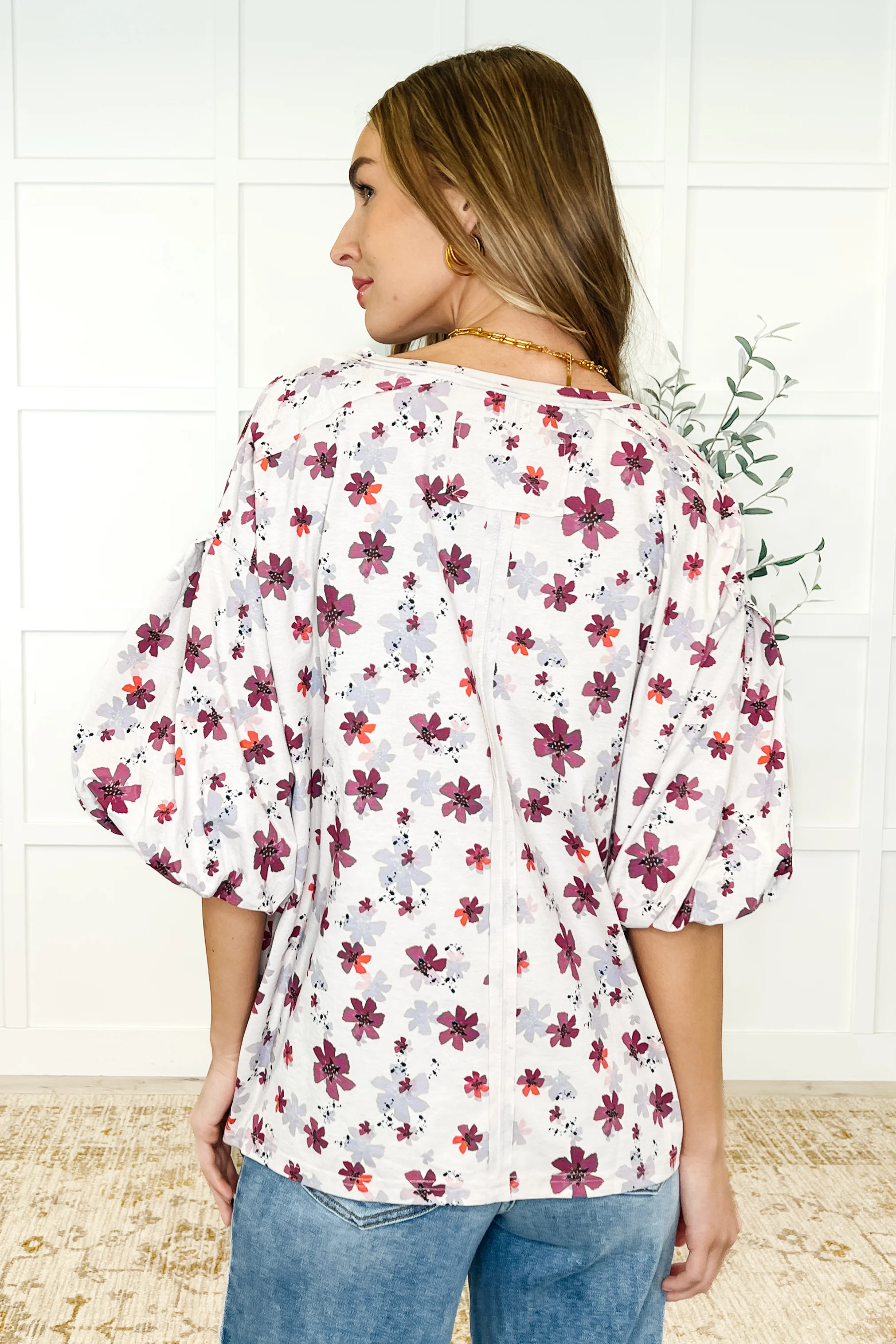 Blossom Breeze Balloon Sleeve Blouse - 3/26/2026 - Image 4
