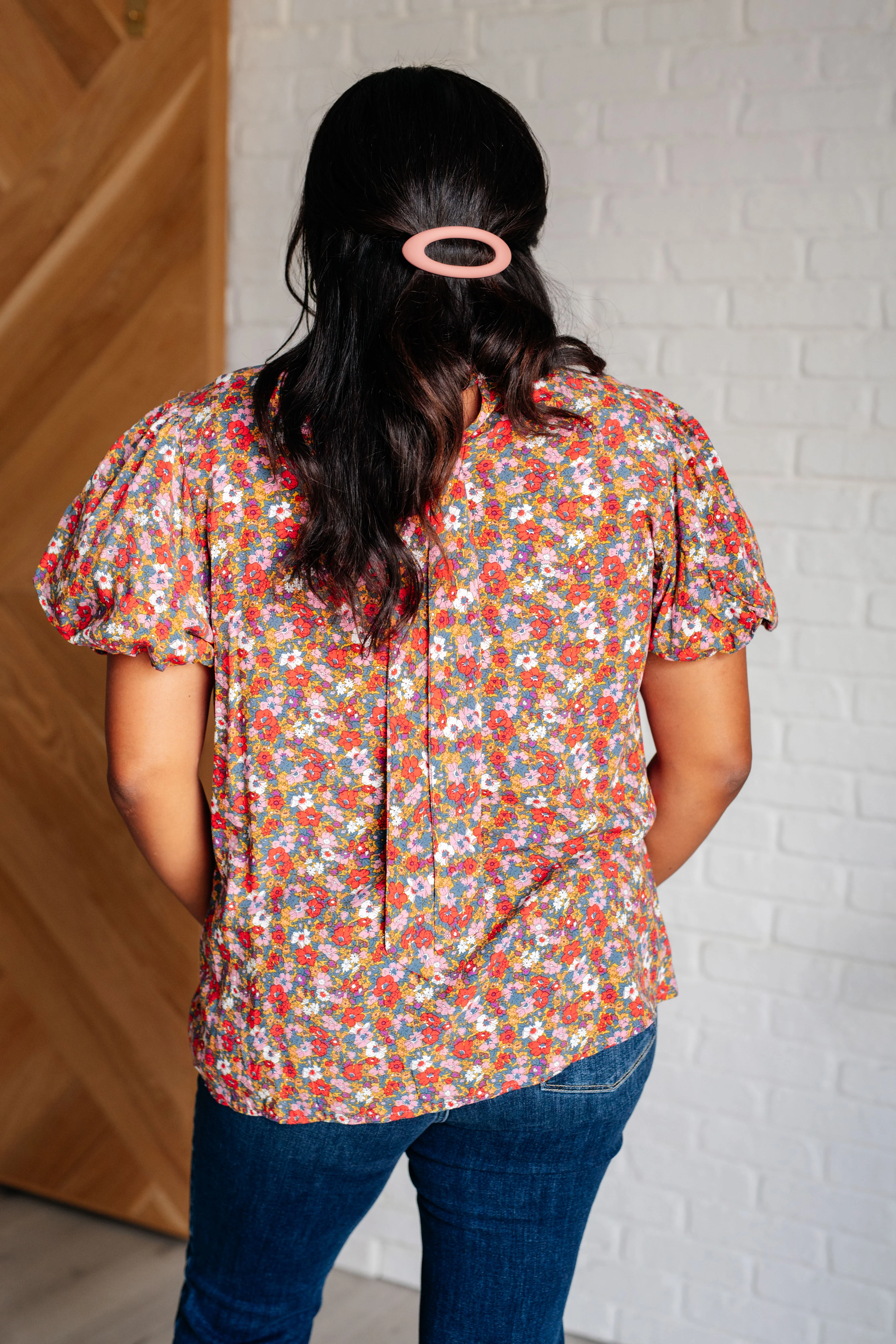 Bohemian Moment Floral Mock Neck Blouse - 6/22/2026 - Image 7
