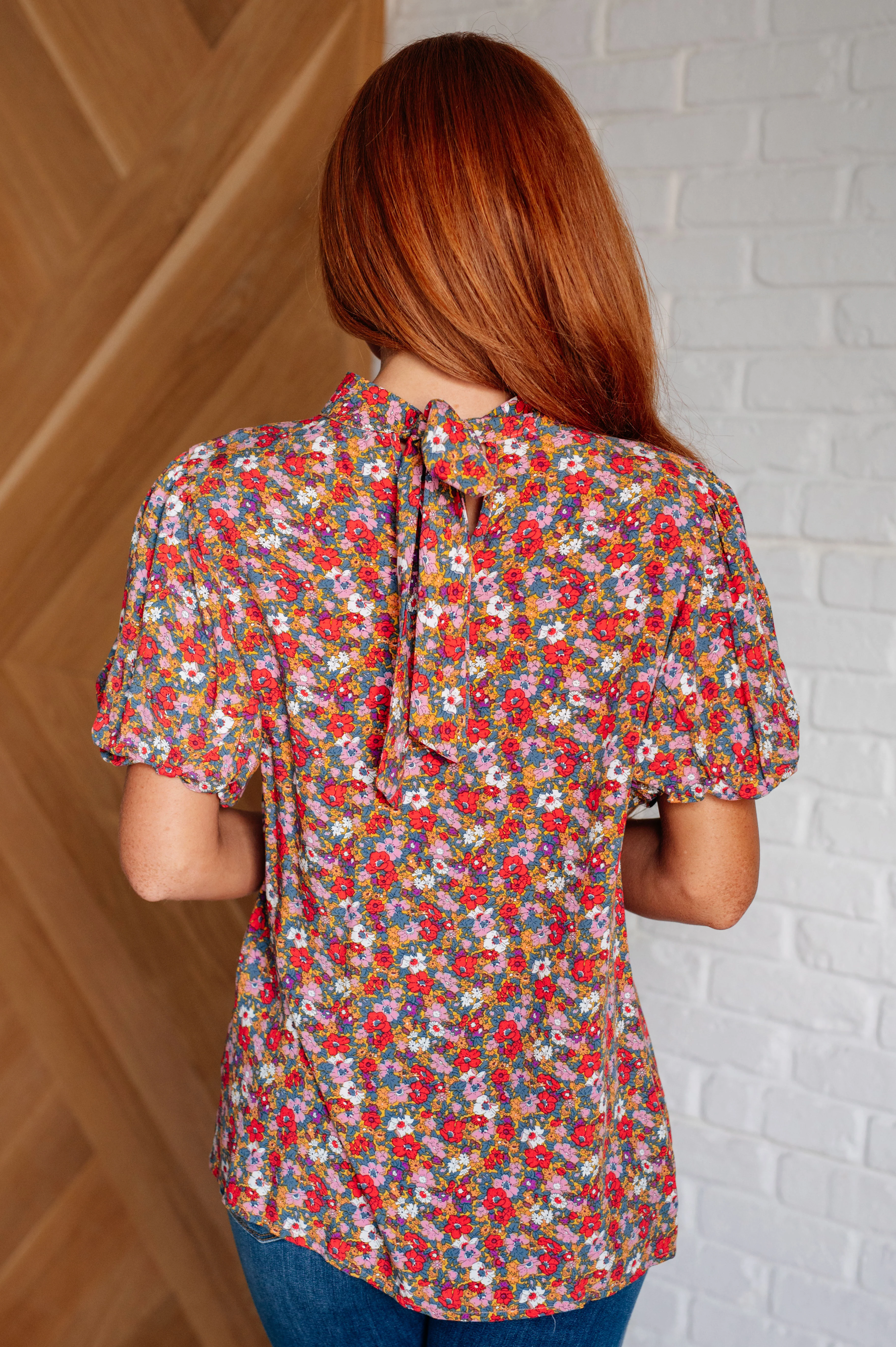Bohemian Moment Floral Mock Neck Blouse - 6/22/2026 - Image 8
