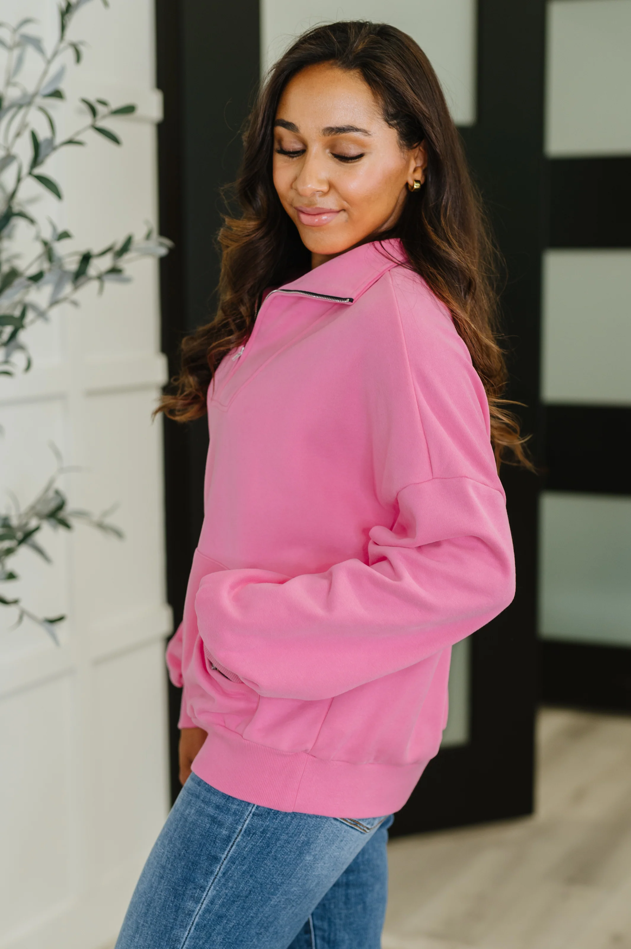 Bonbon Delight Half Zip Pullover in Pink - 9/9/2025 - Image 4