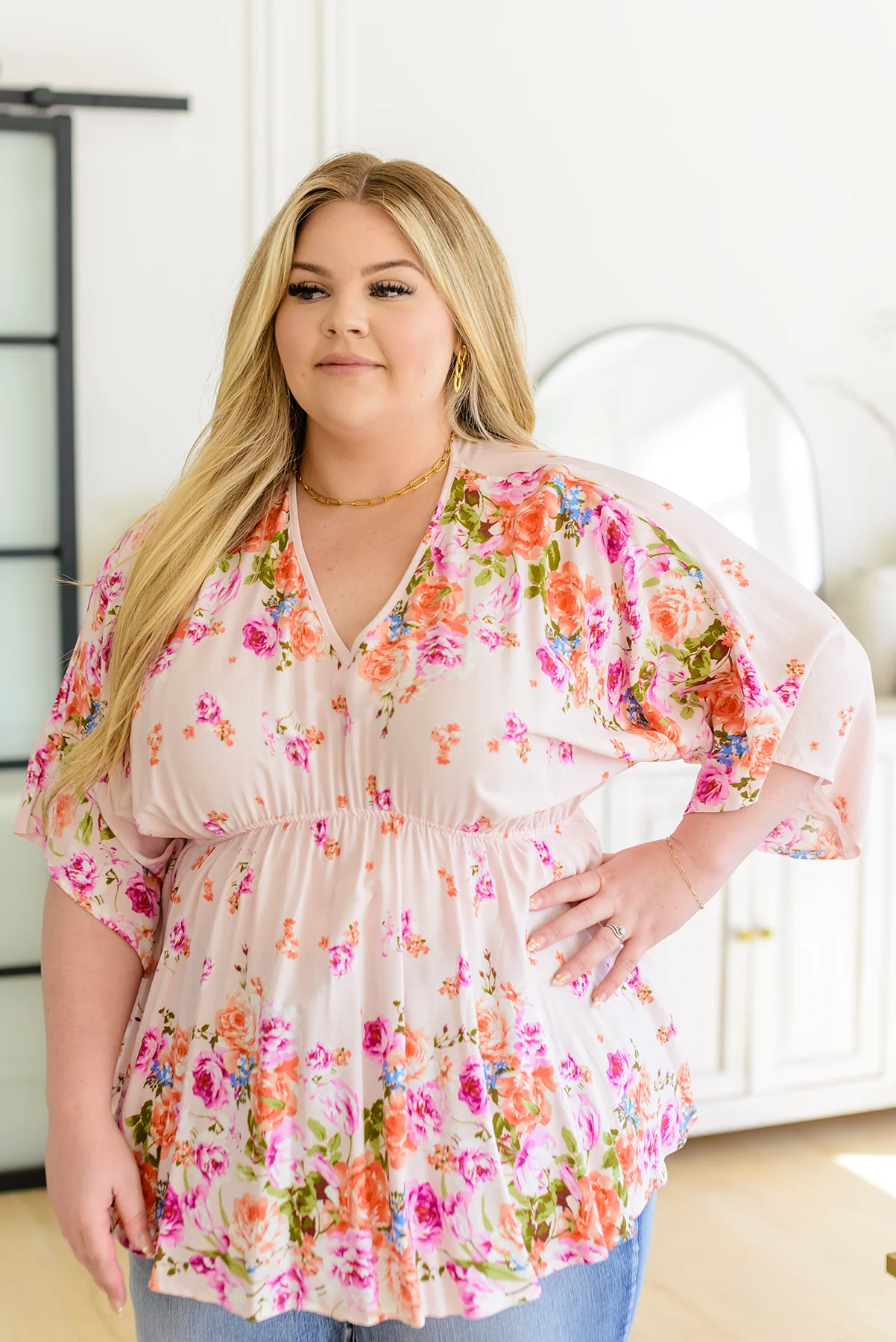 Bouquet a Day Floral Peplum Top - 3/28/2023 - Image 3