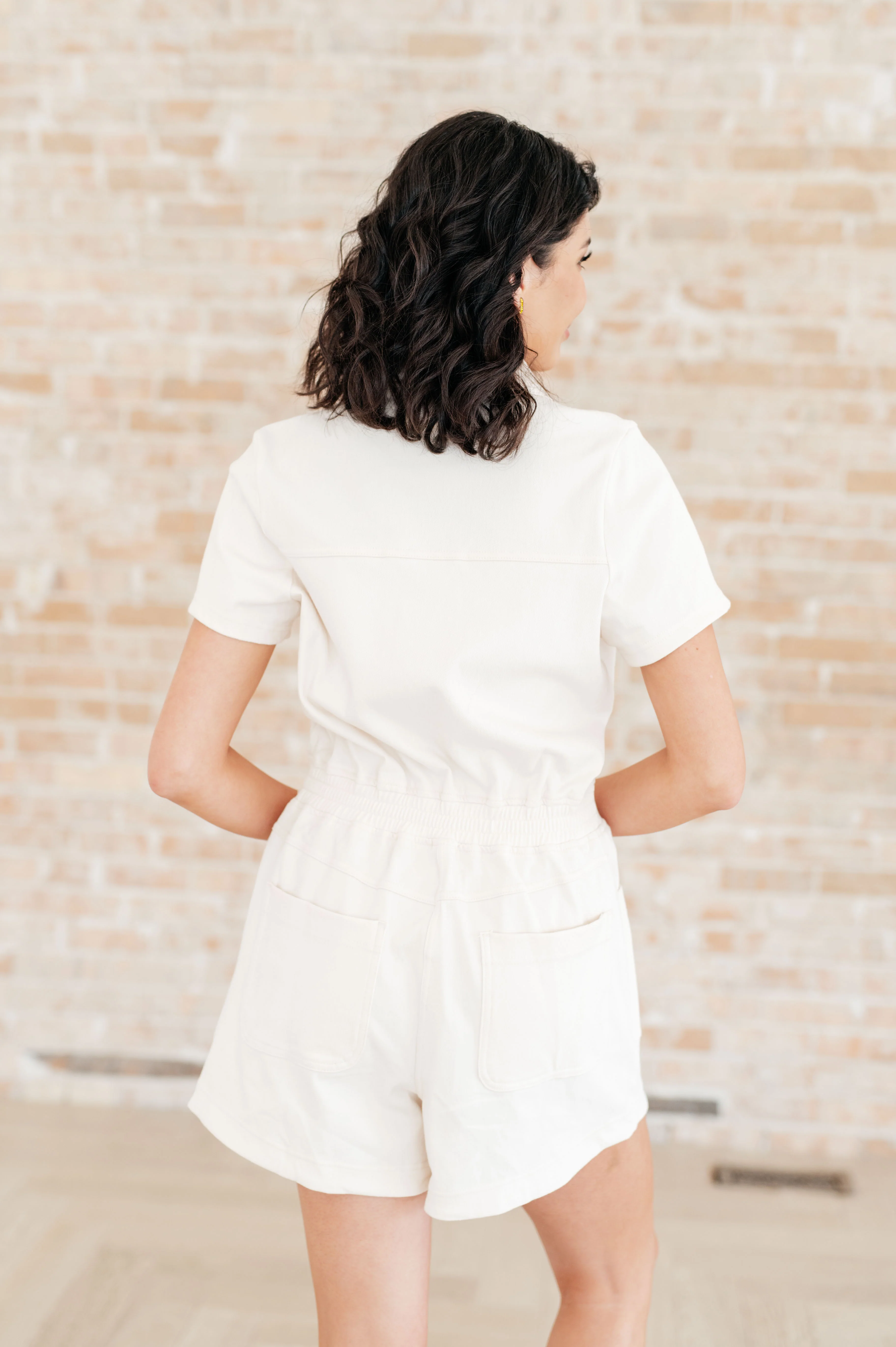 Break Point Collared Romper in Natural - 4/3/2024 - Image 8