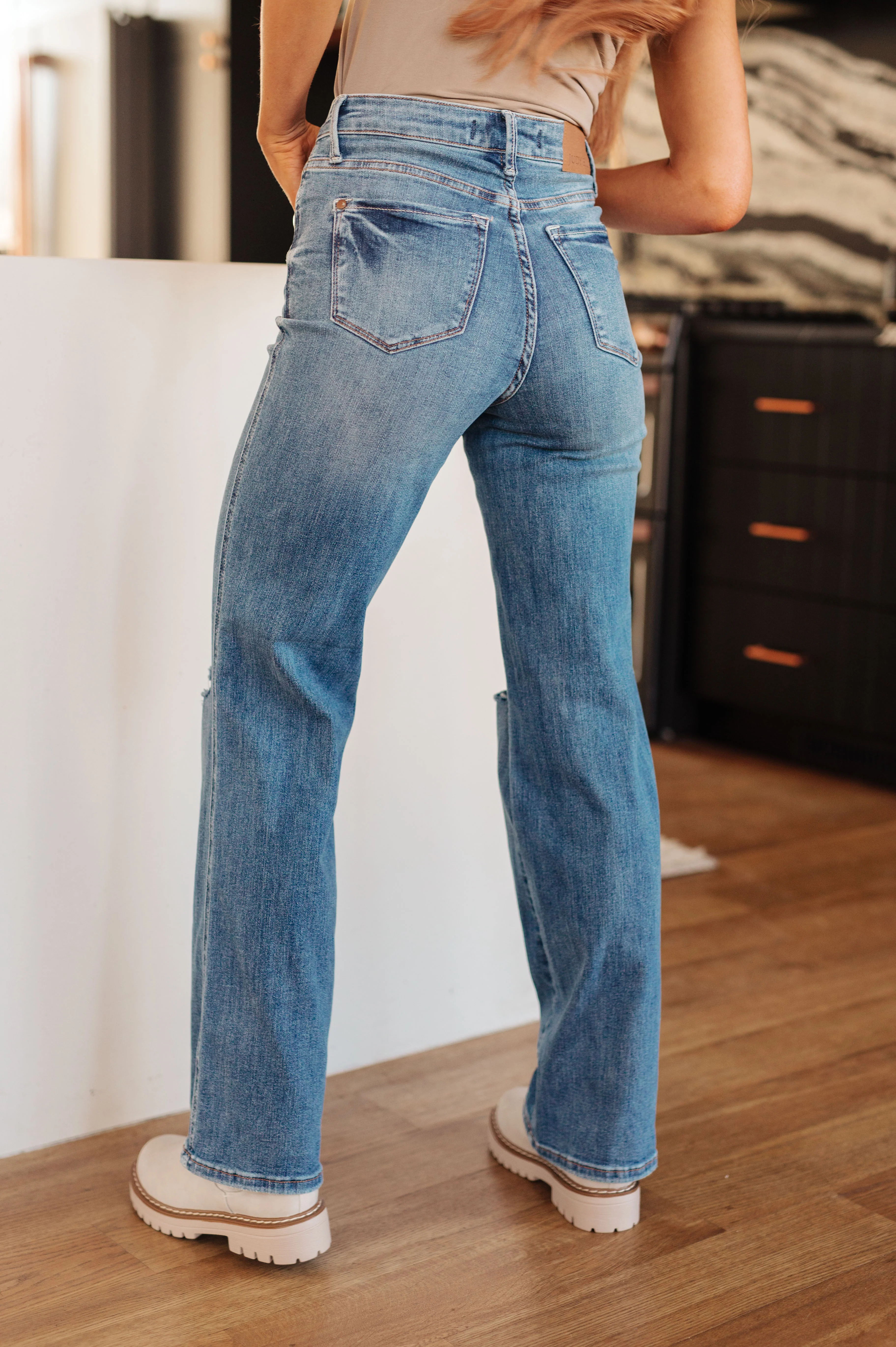 Bree High Rise Control Top Distressed Straight Jeans - 12/13/2023 - Image 9