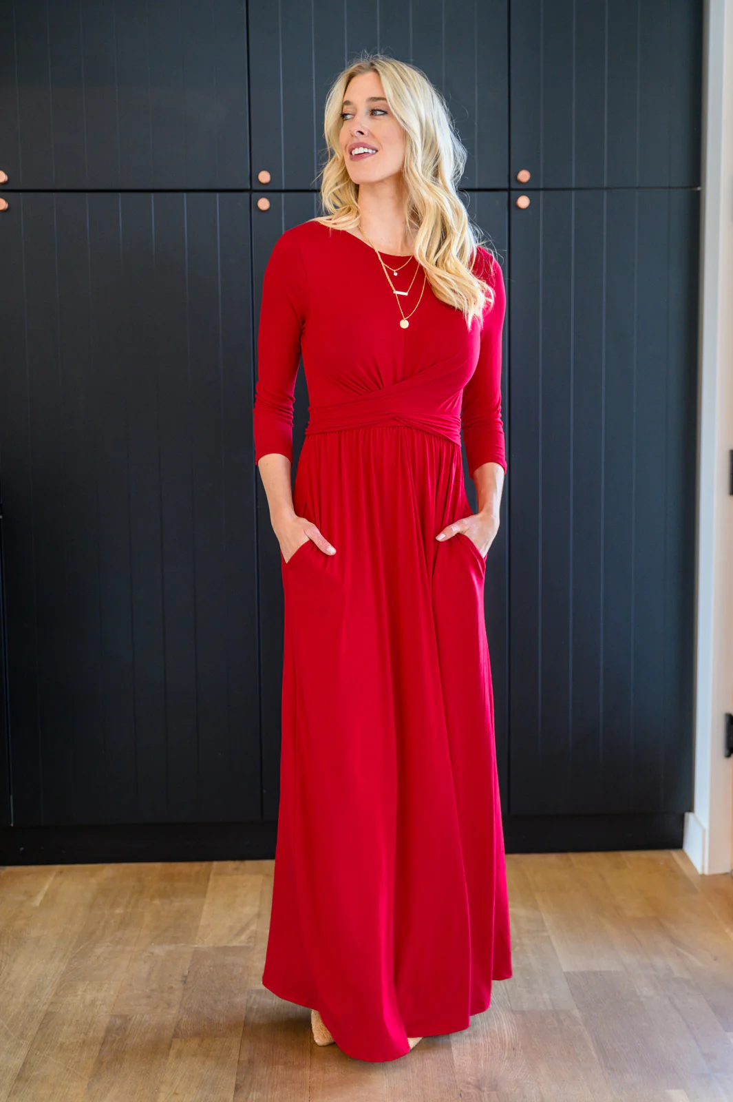 Bri Maxi Dress in Red - 11/18/2021