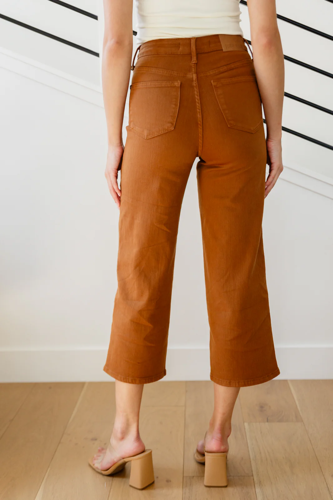 Briar High Rise Control Top Wide Leg Crop Jeans in Camel - 9/13/2023 - Image 8
