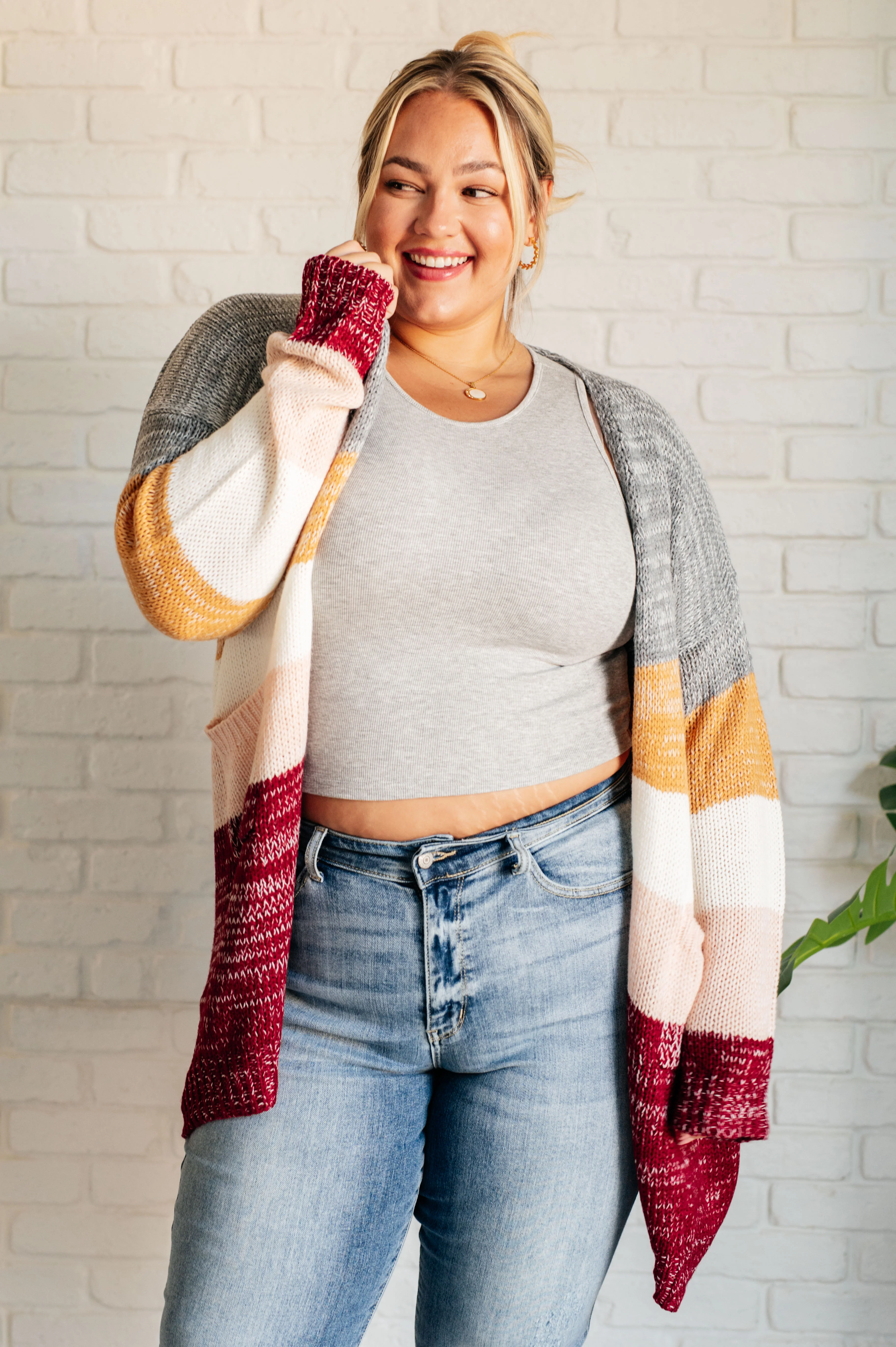 Bring the Warmth Color Block Cardigan - 9/5/2024 - Image 2
